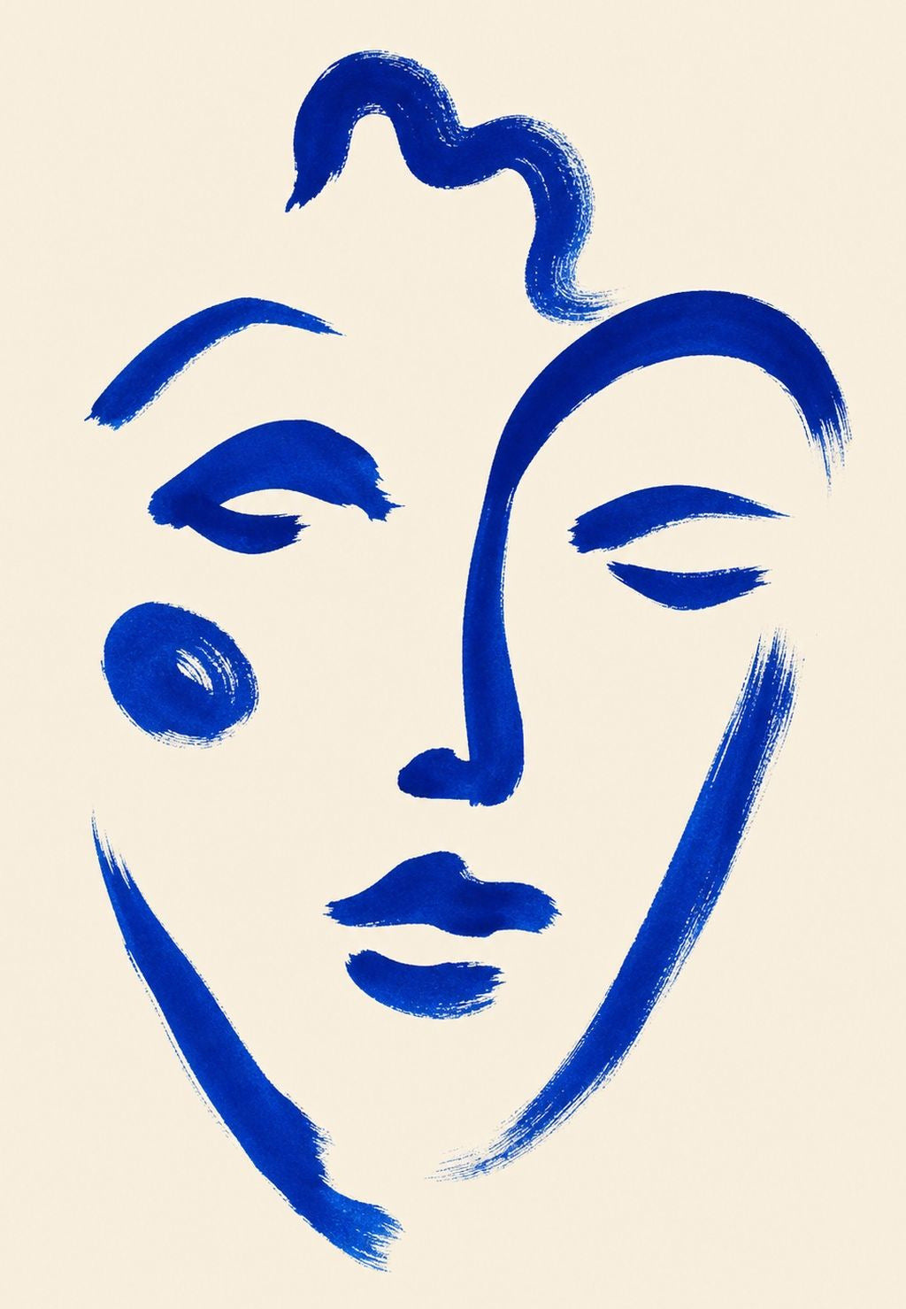 The sketched face