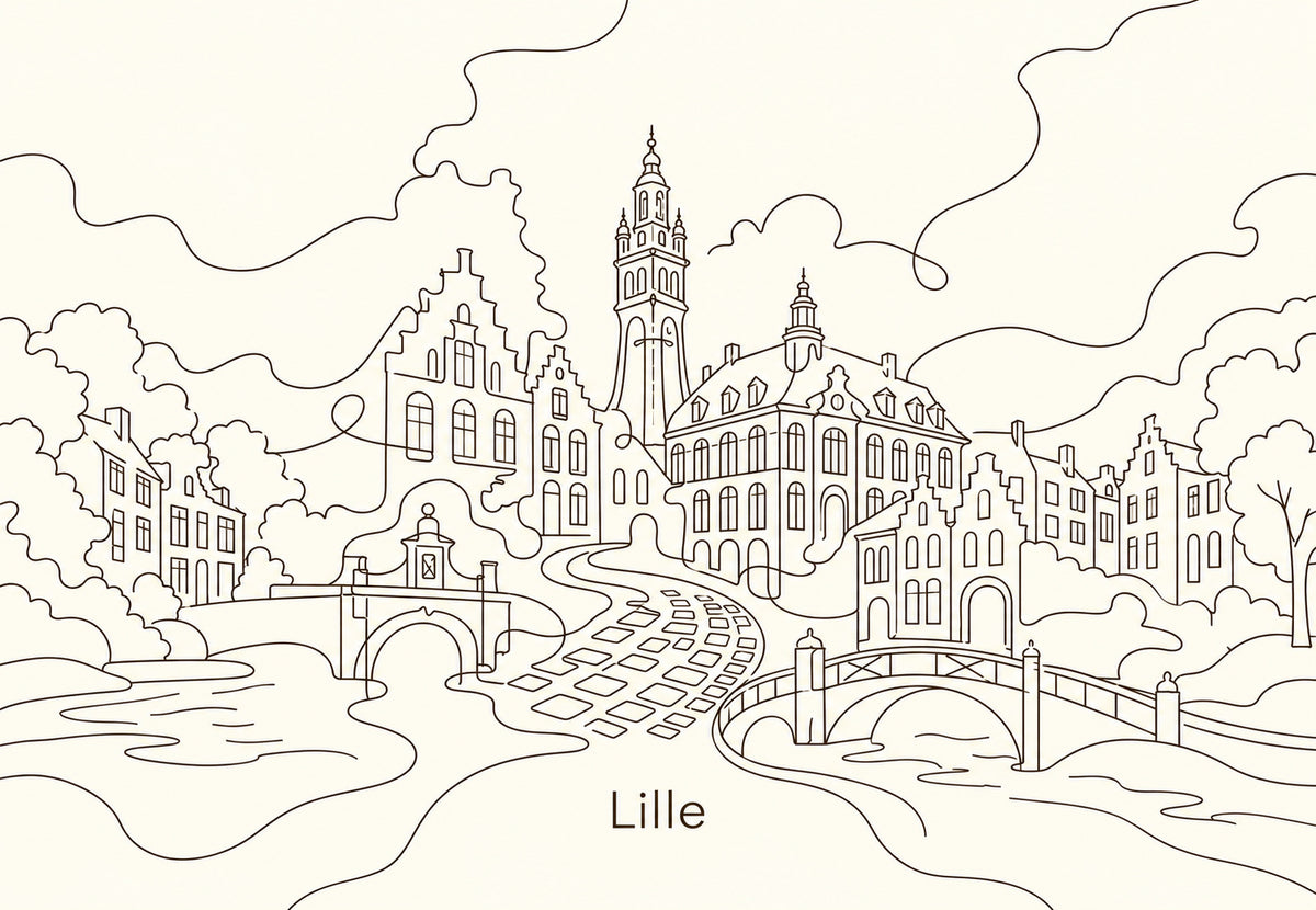 Lille - Vieille Bourse kreską (Poziom)