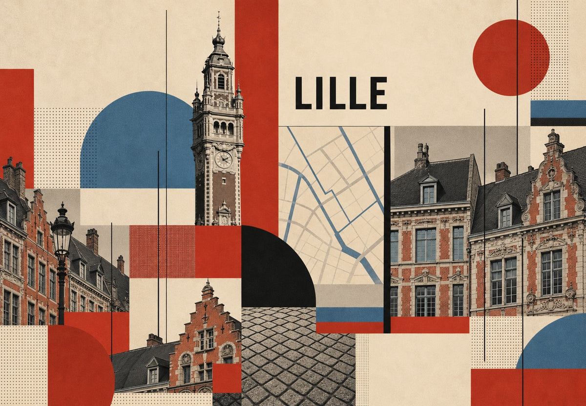Lille - The belfry and the cobbles (Landscape)