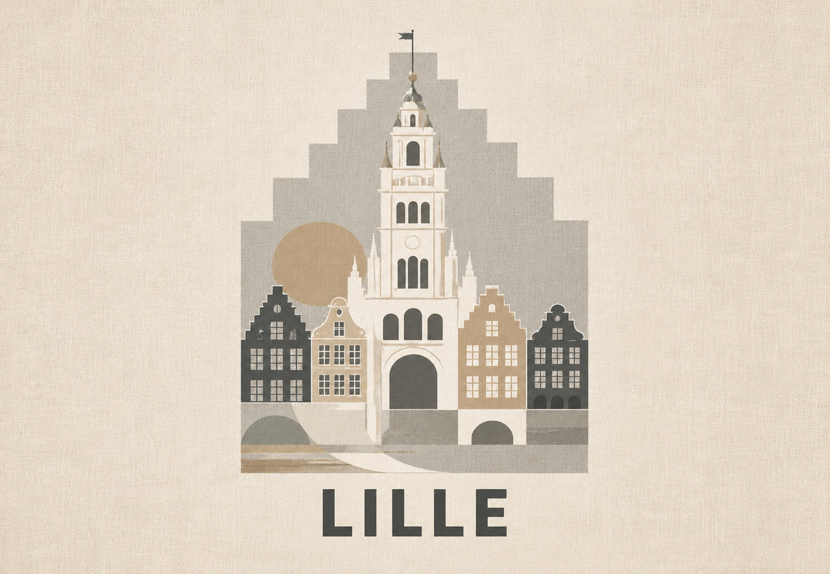 Lille - The Belfry and the Stepped Gables (Landscape)