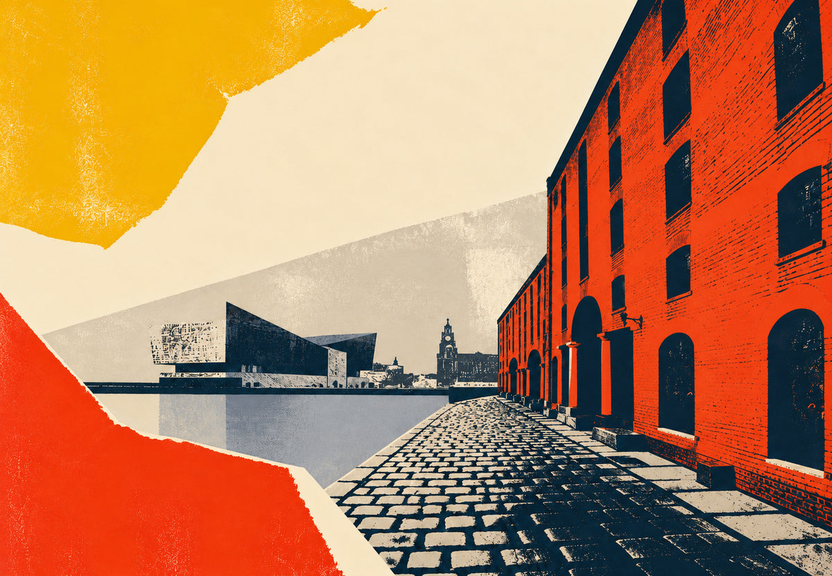 Liverpool - Les entrepôts de brique rouge (Paysage)