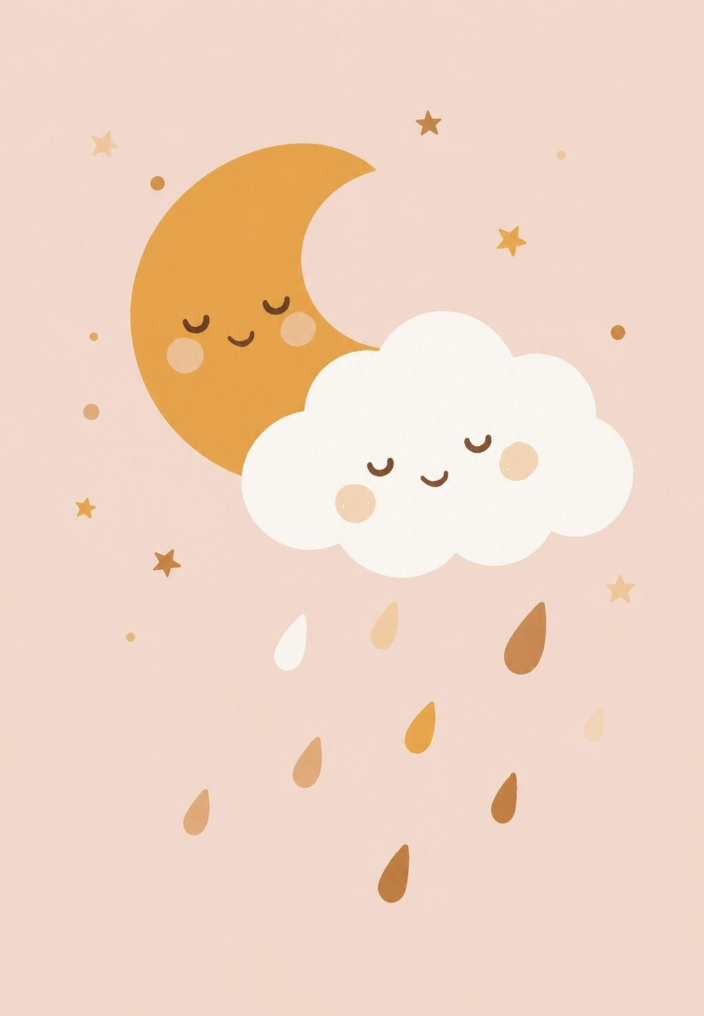 Luna dolce e nuvola sognante