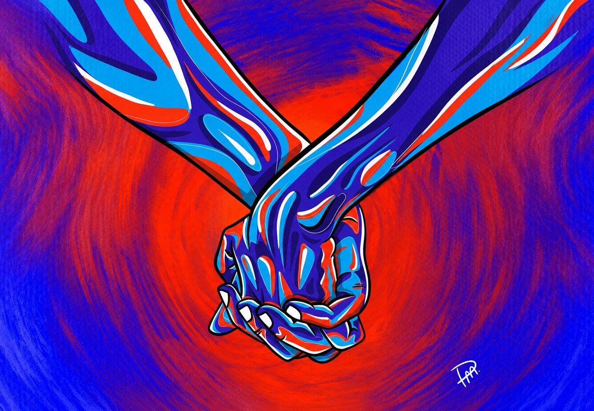 Clasped hands (Landscape)