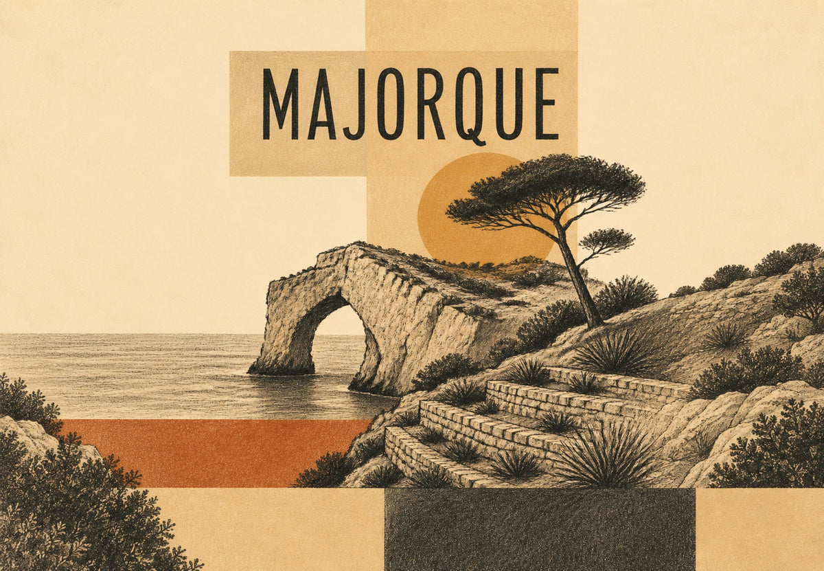 Mallorca - Der Felsbogen über der Bucht (Querformat)