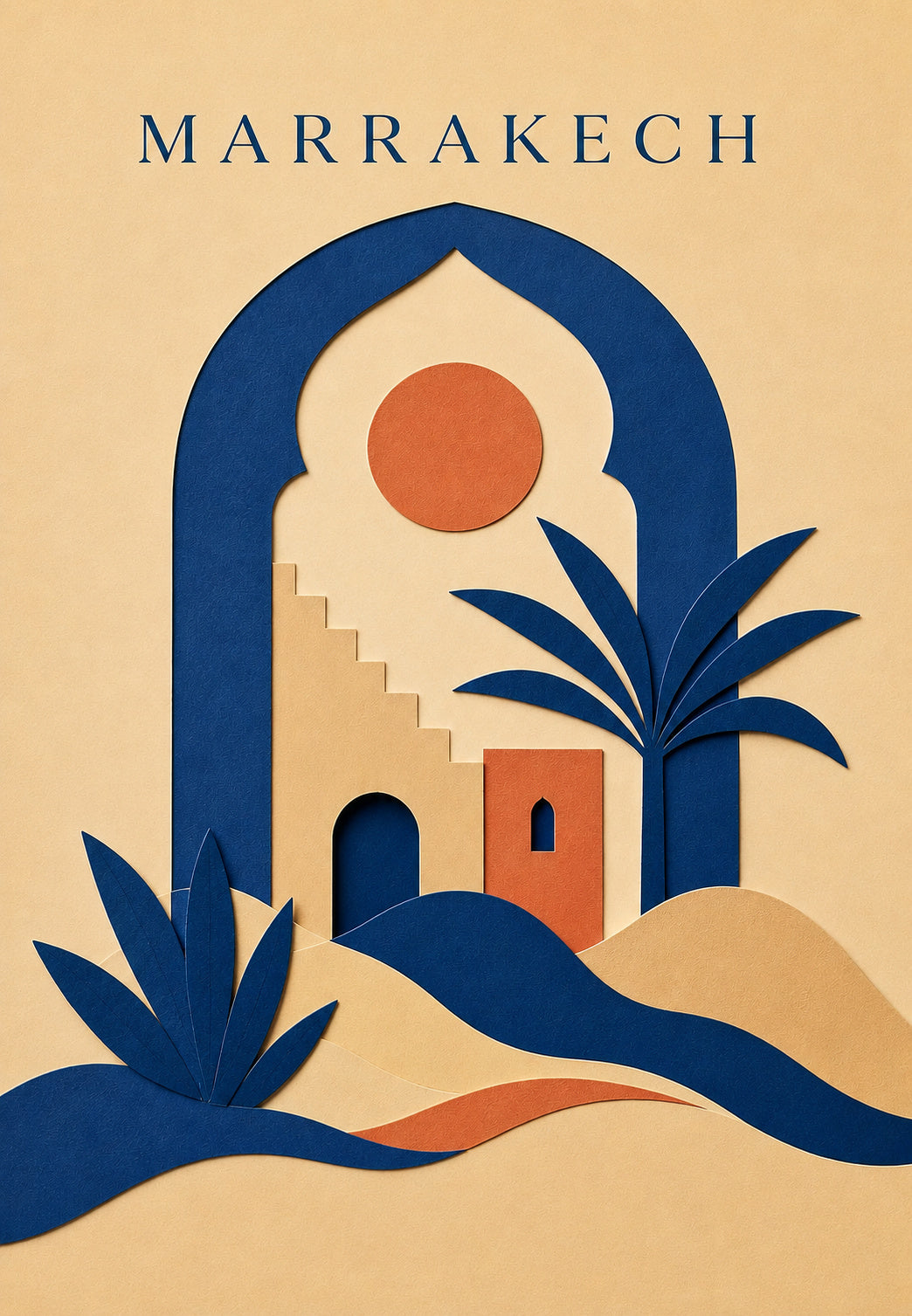 Marrakesh - The Blue Arch and the Dunes