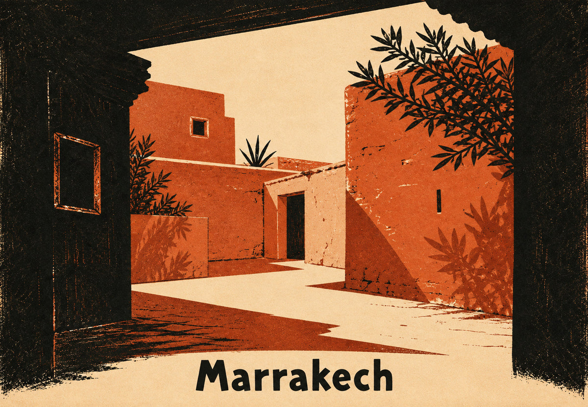 Marrakesh - The Black Arch and the Cast Shadows (Landscape)