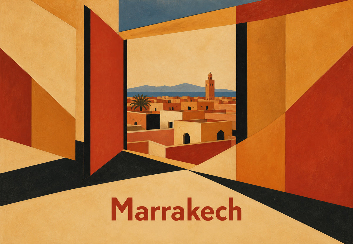 Marrakesh - The Window Open on the Rooftops (Landscape)
