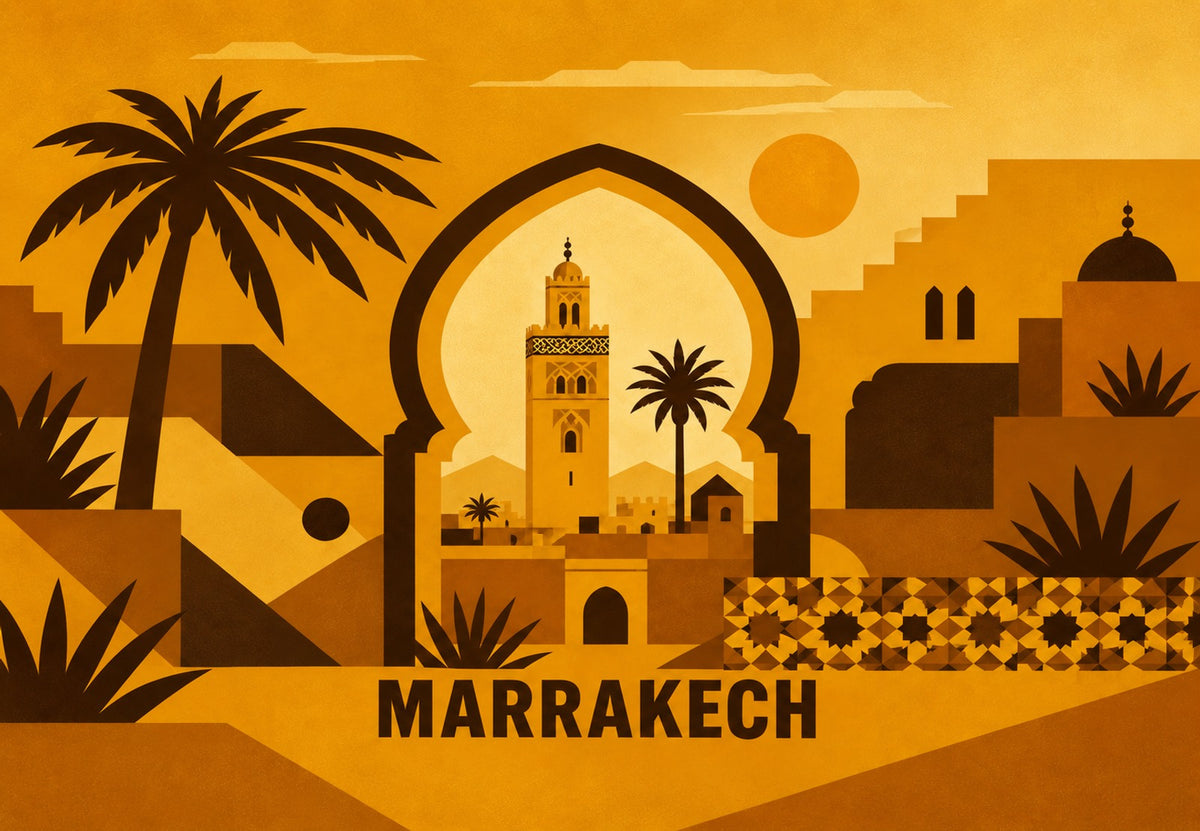 Marrakesch - Der große goldene Bogen (Querformat)
