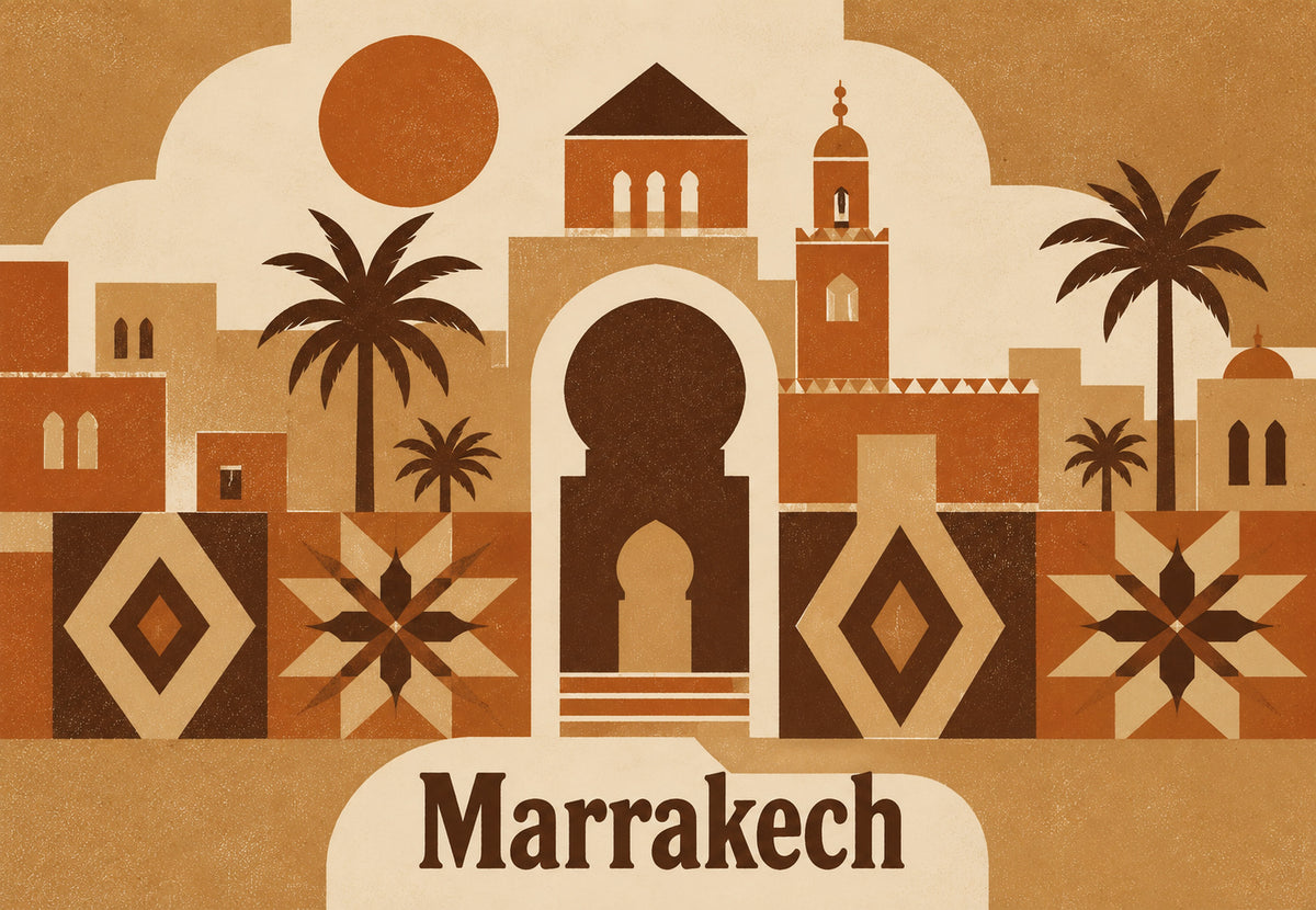 Marrakech - Medinan i terrakottabitar (Liggande)