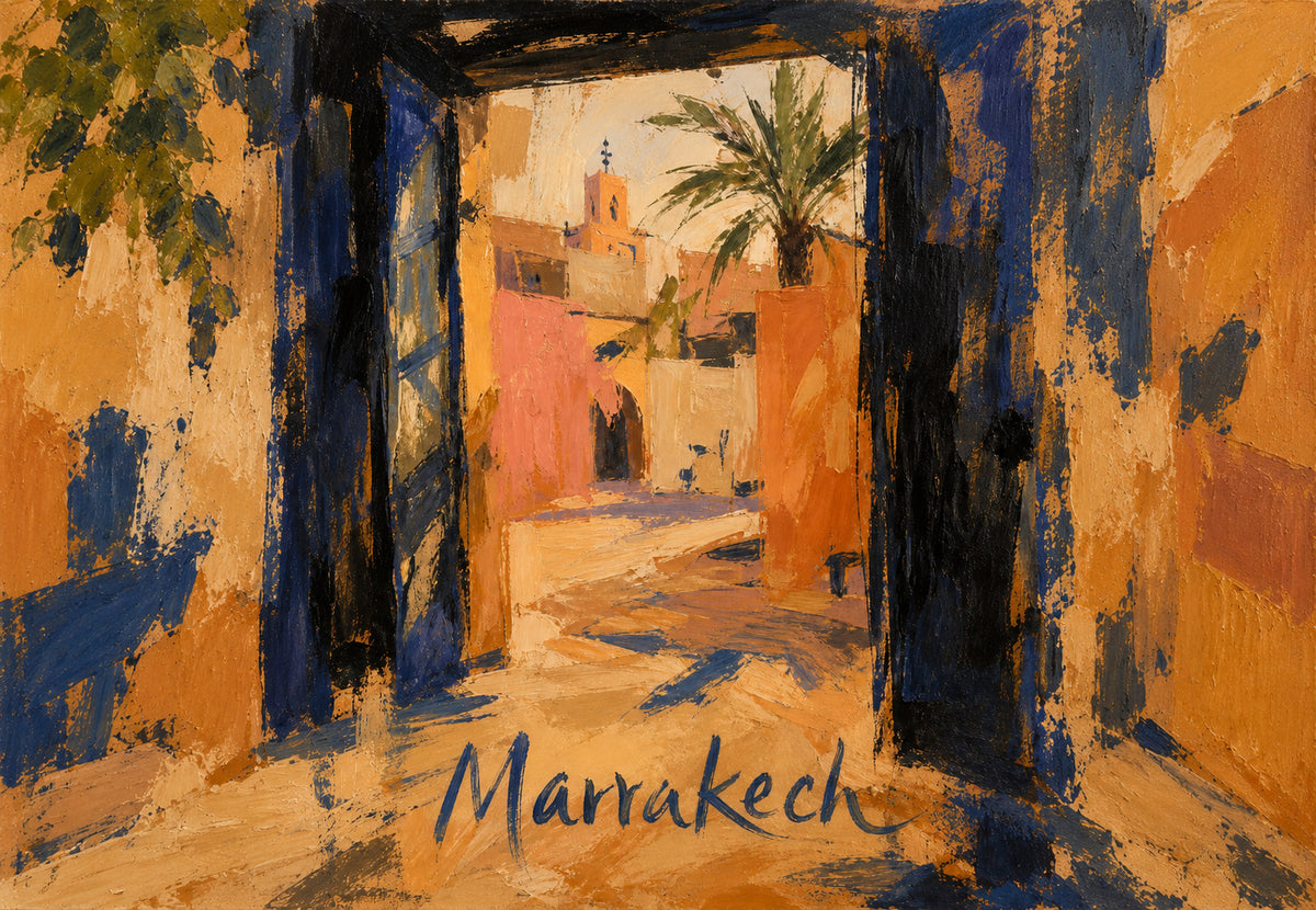 Marrakech - El callejón en pasta espesa (Horizontal)
