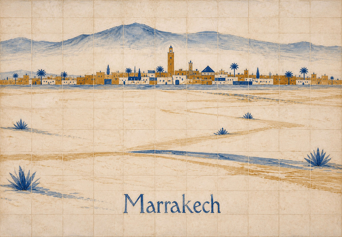 Marrakech - La città dipinta sullo zellige (Orizzontale)