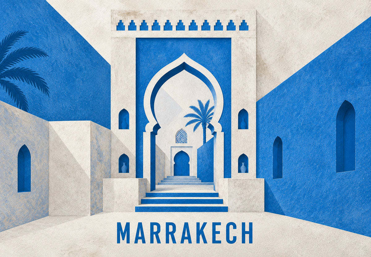 Marrakesh - The Majorelle Blue Corridor (Landscape)