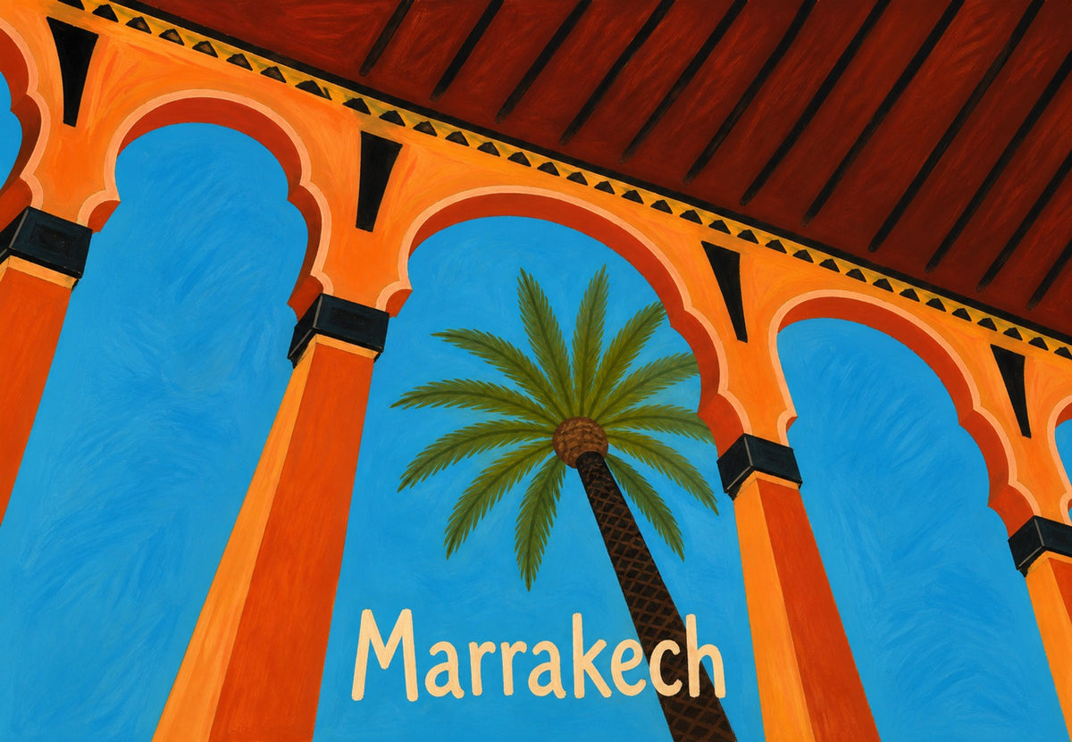 Marrakech - La palma vista dal basso (Orizzontale)