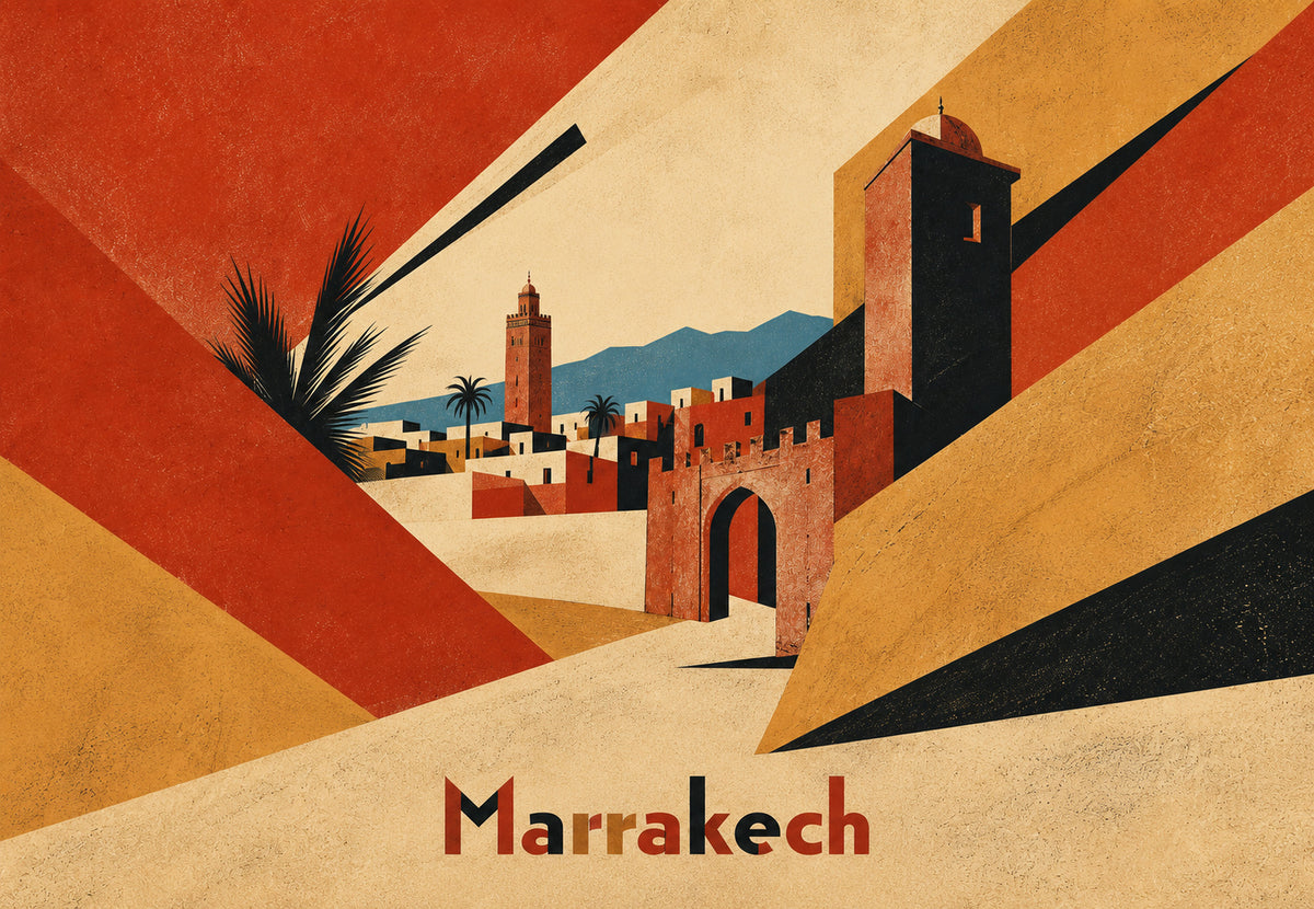 Marrakech - Las murallas en planos oblicuos (Horizontal)