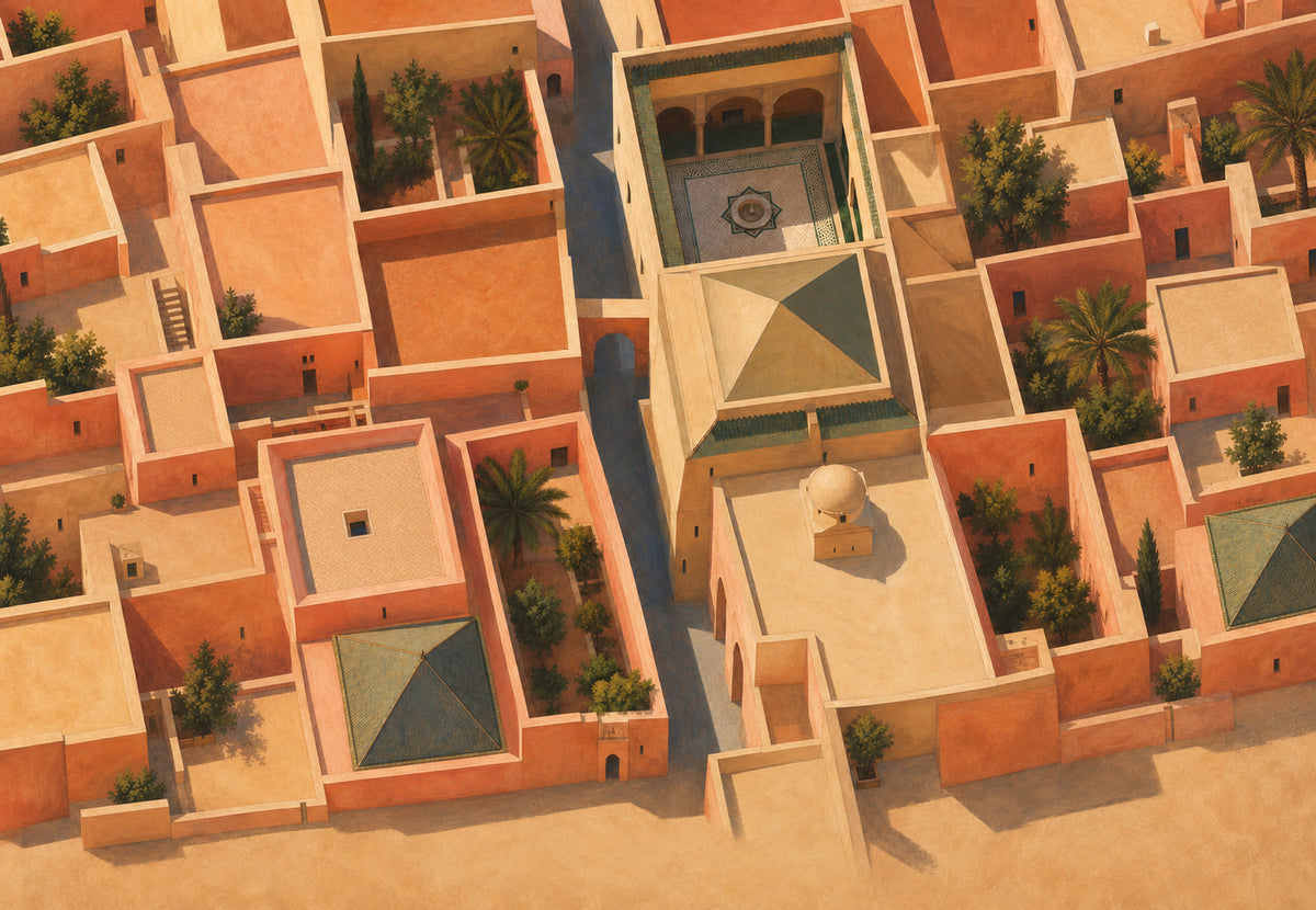 Marrakesh - The Terraces Seen from Above (Landscape)