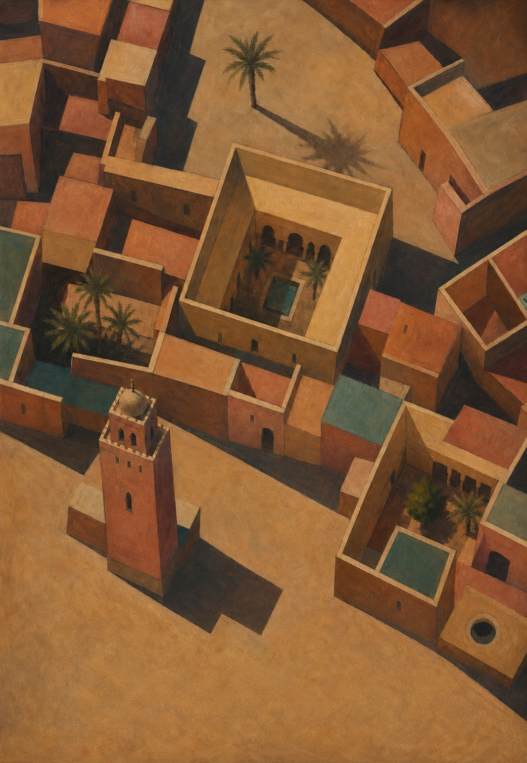Marrakesh - The Painted Rooftops from Above