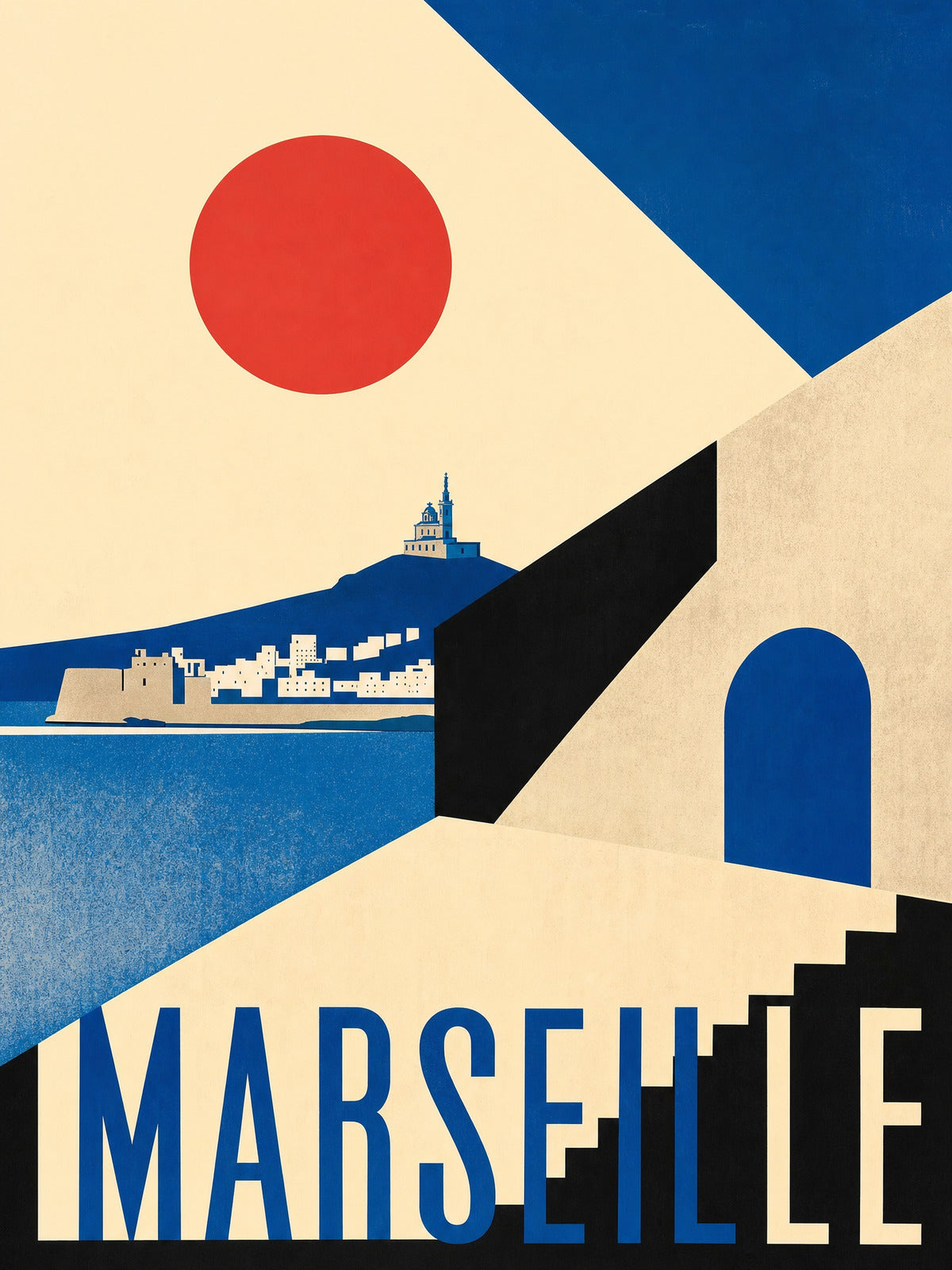 Marseille - Le soleil se couche sur la rade