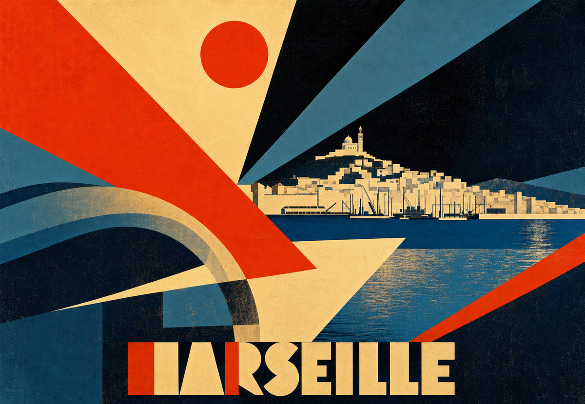 Marseille - Beams over the bay (Landscape)