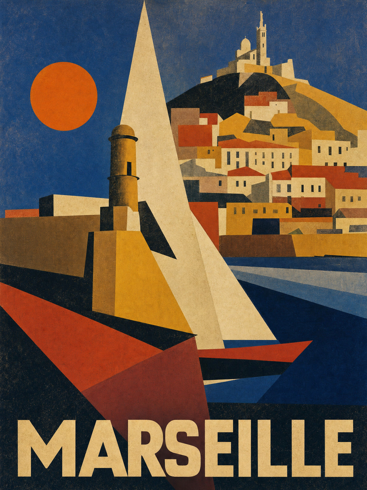 Marseille - Velká plachta u pevnosti