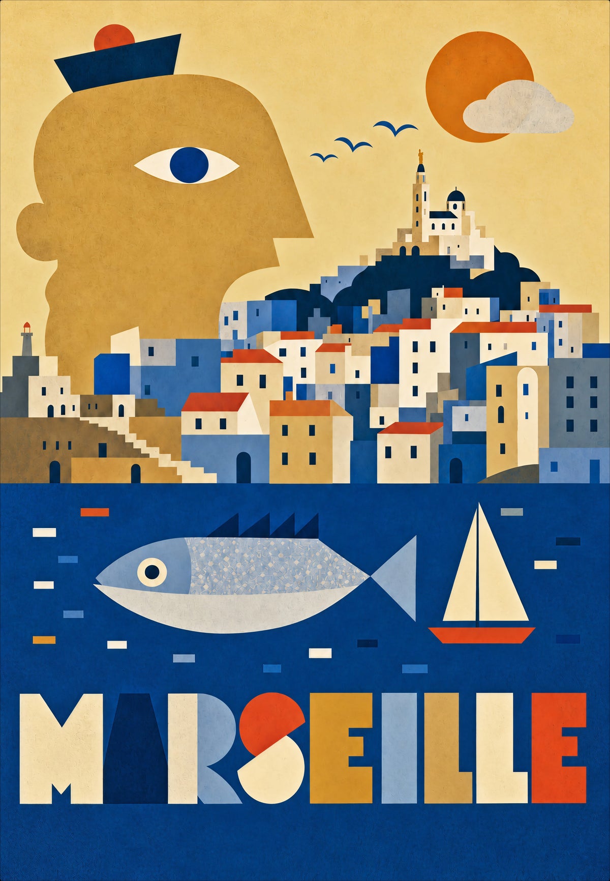 Marseille - The sailor watches over the city