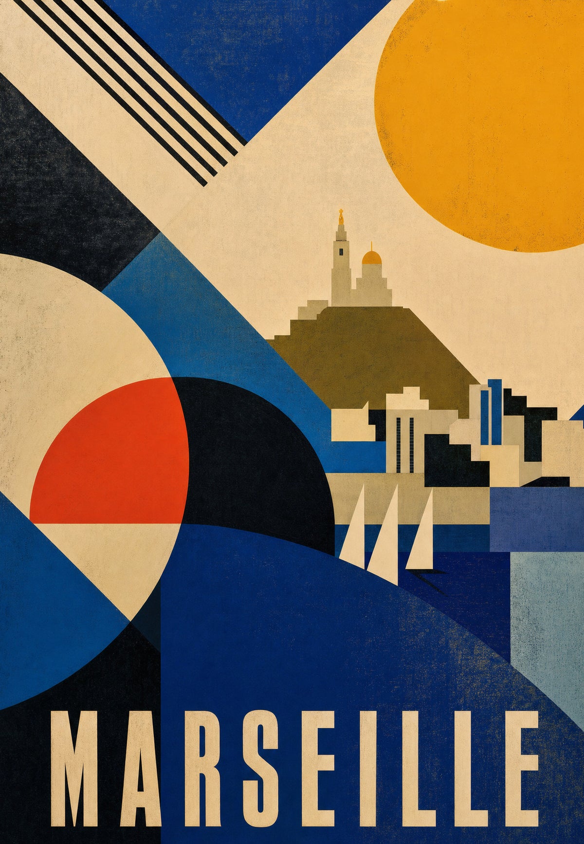 Marseille - Vysoké slunce nad kopcem