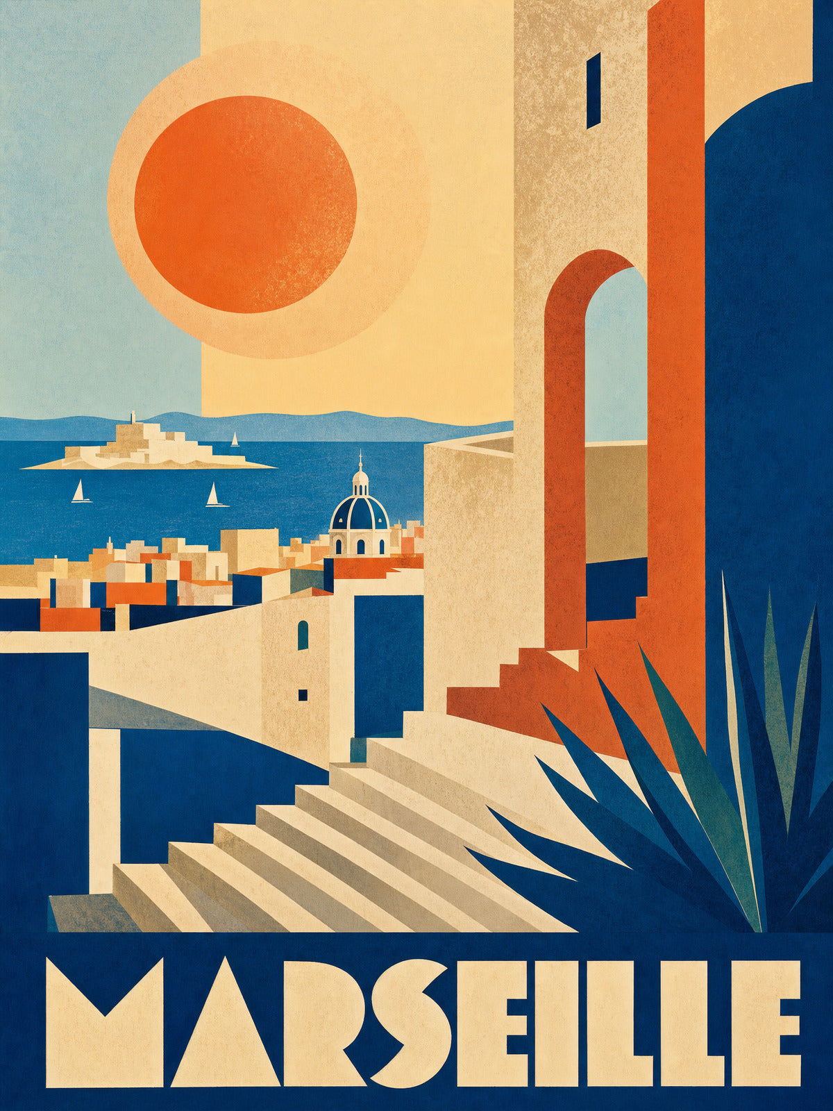 Marseille - Agava na suncu