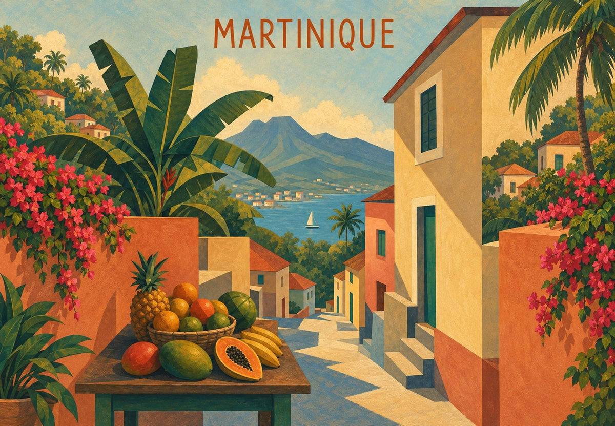 Martinique - Fruits créoles au-dessus de la baie (Paysage)