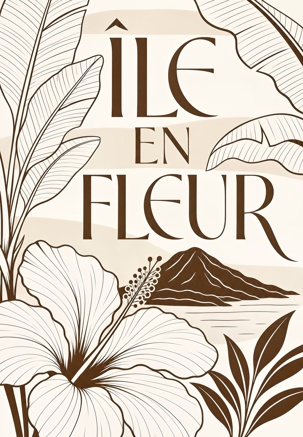 Martinica - Ilha em flor, a traço castanho