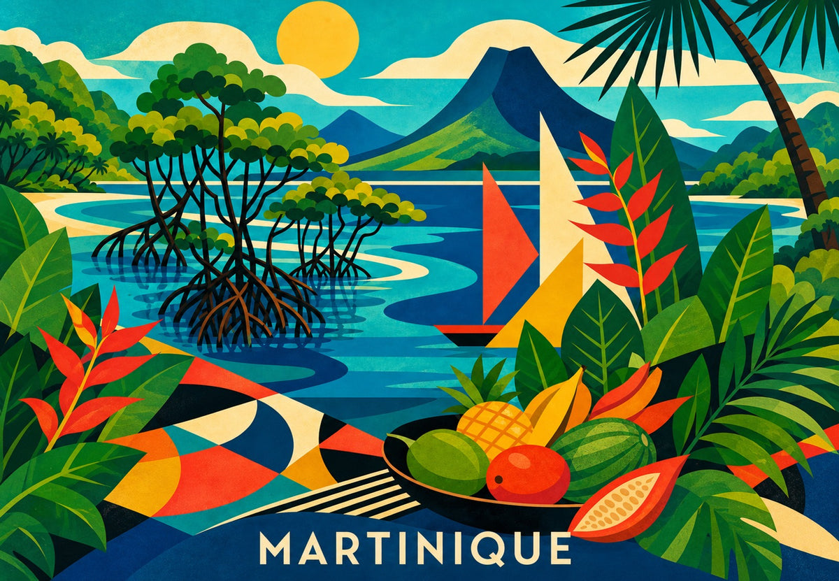 Martinique - The bay behind the mangroves (Landscape)