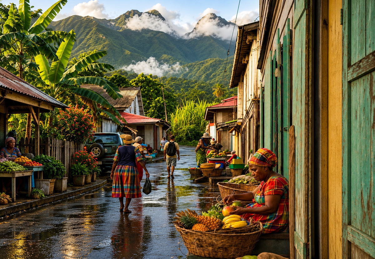 Martinique - The fruit vendor after the rain (Landscape)
