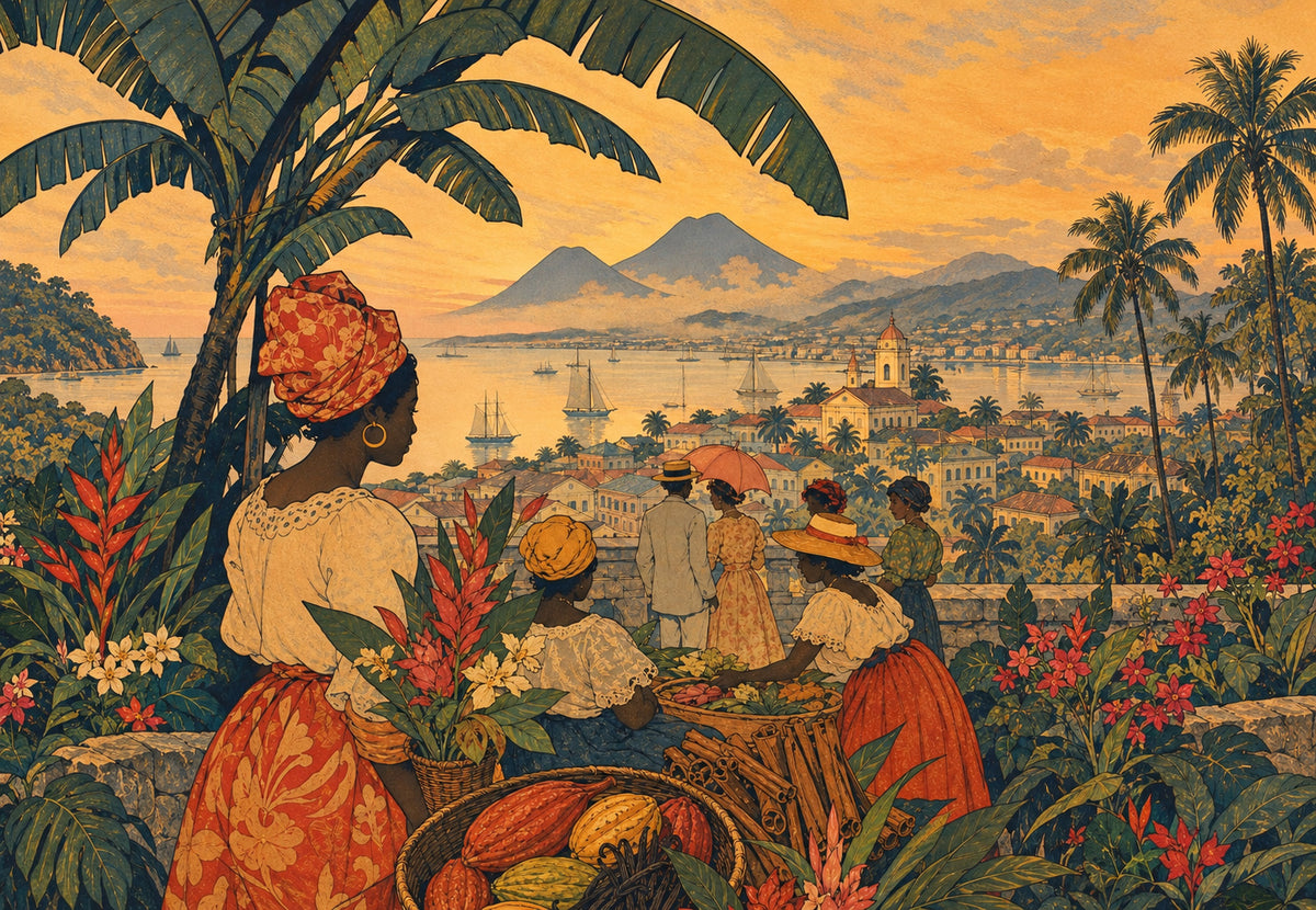 Martinique - Le belvédère sur la rade au crépuscule (Paysage)