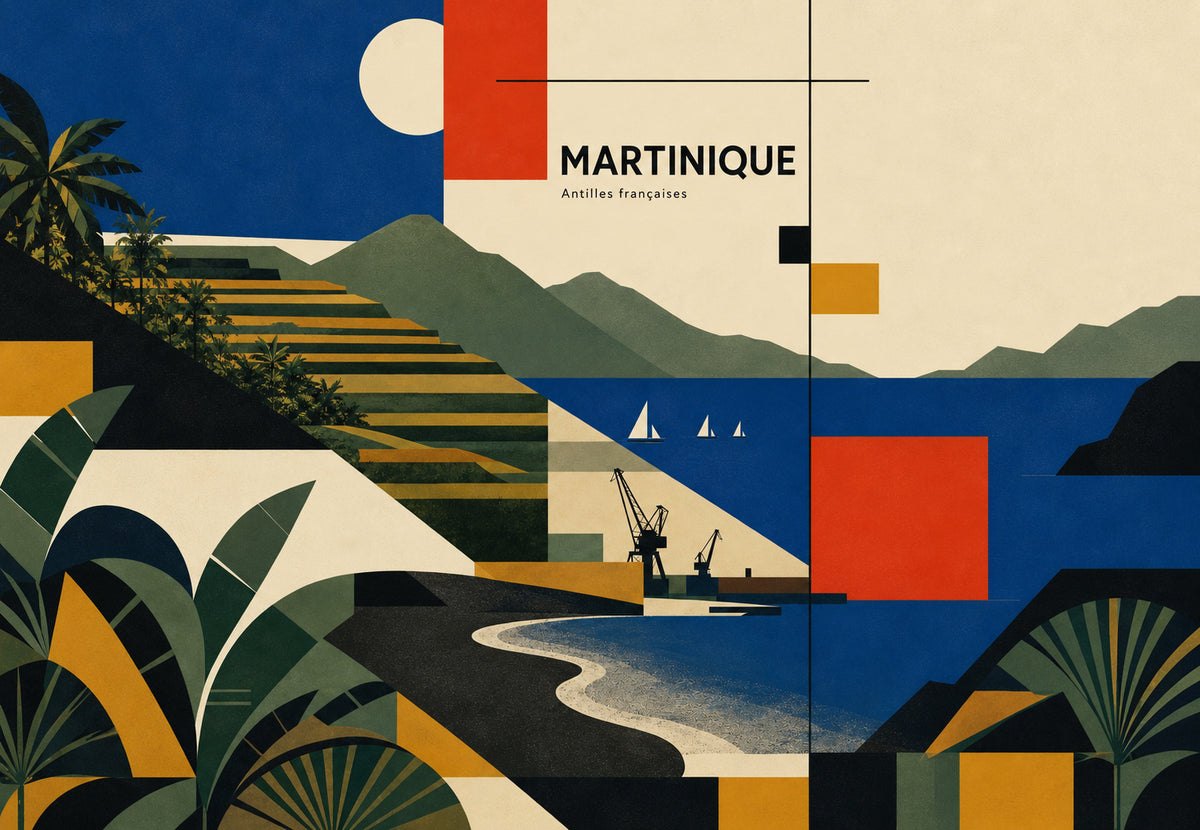 Martinique - The harbour at dawn (Landscape)