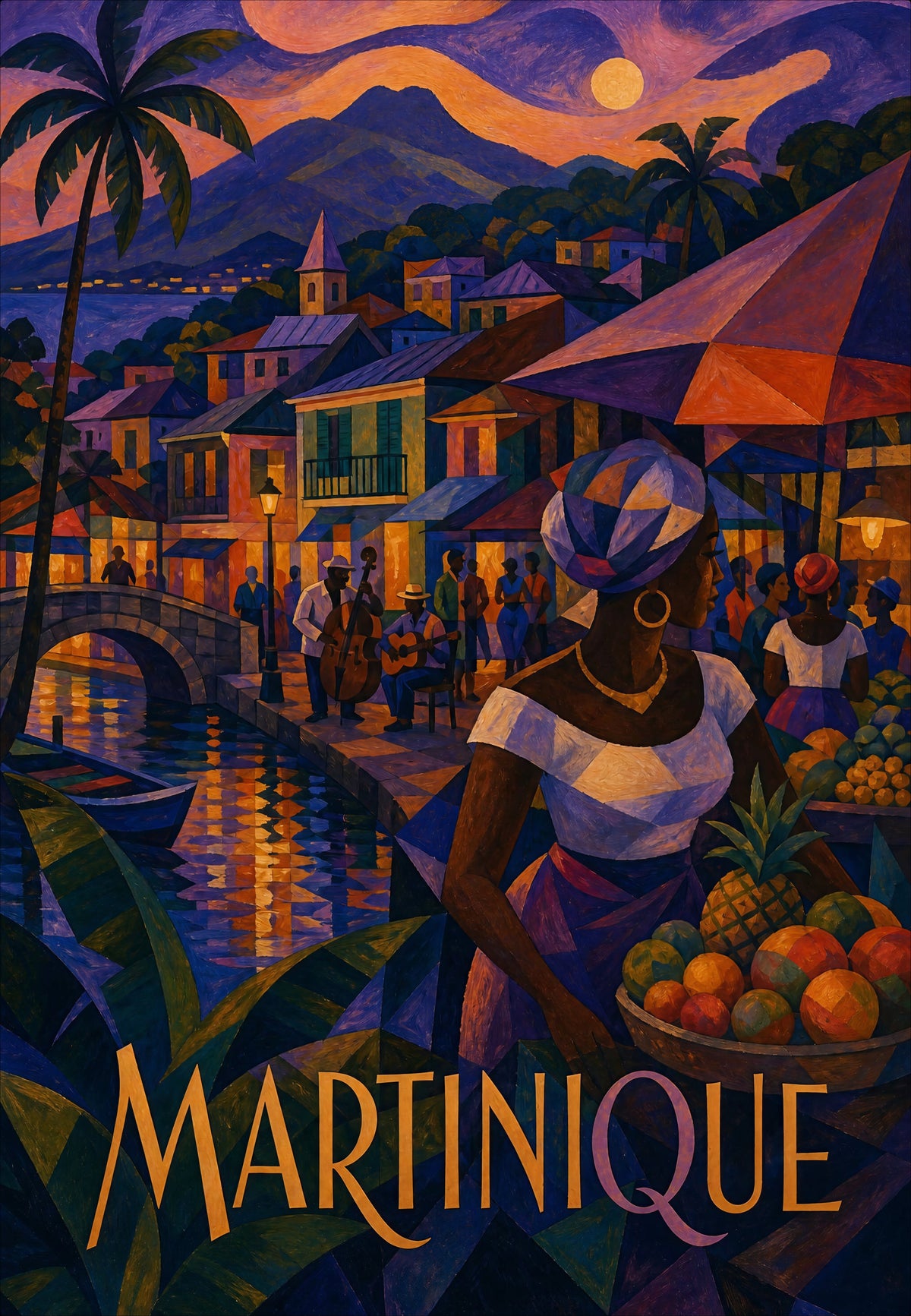 Martinique - Der Markt bei Einbruch der Nacht