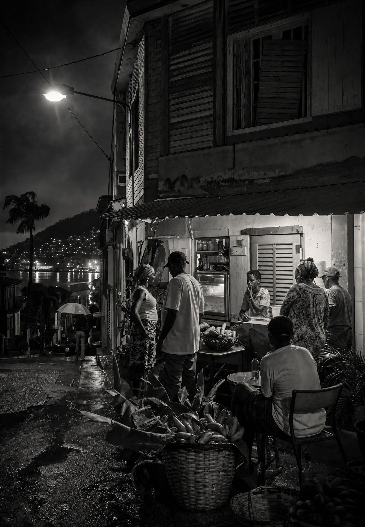Martinique - Nacht am Hafen