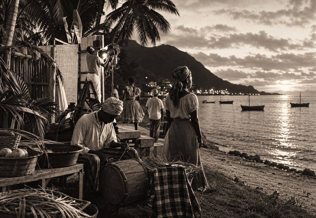 Martinique - Evening gathering by the water (Landscape)