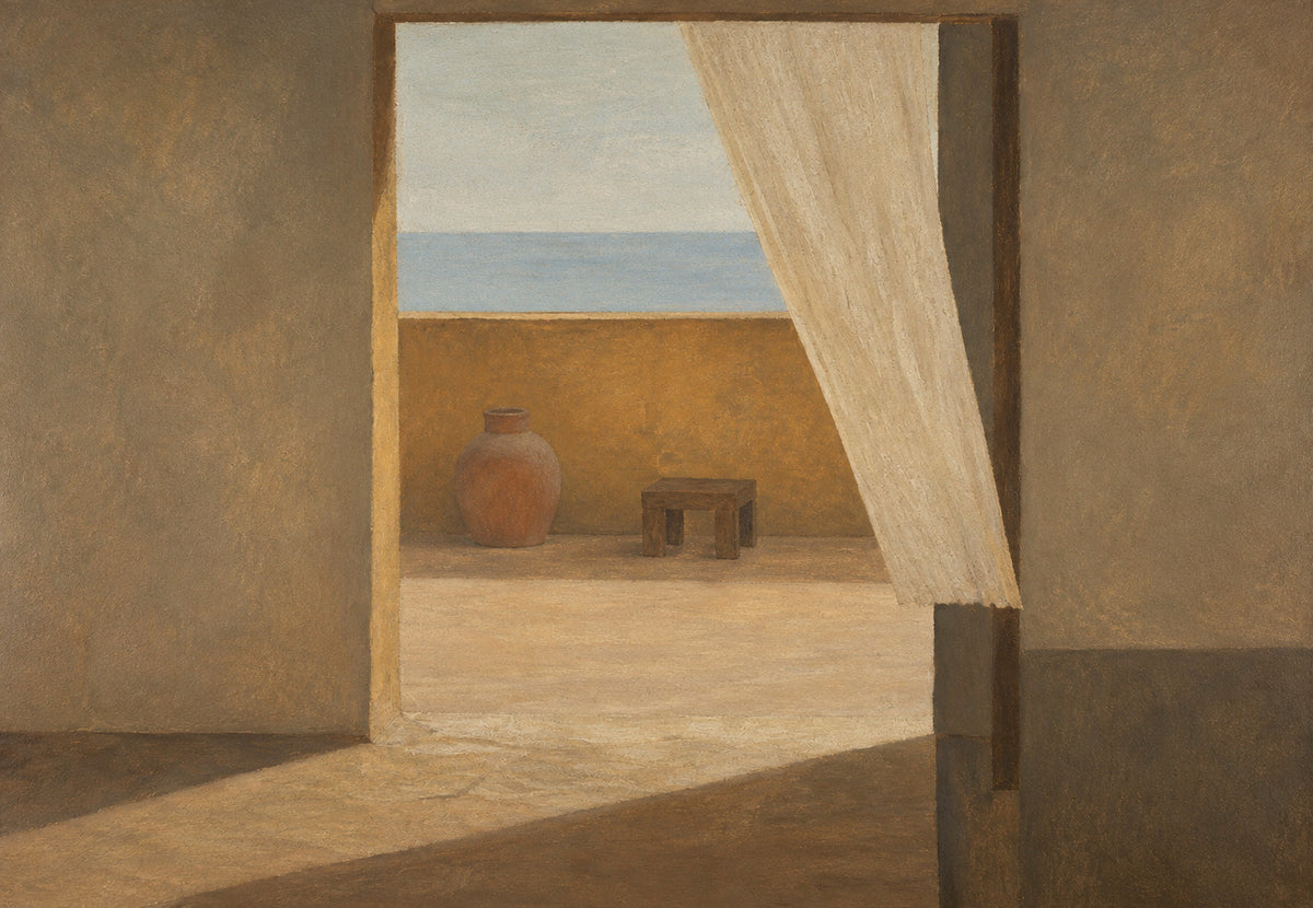 La porte entrouverte sur la terrasse (Paysage)