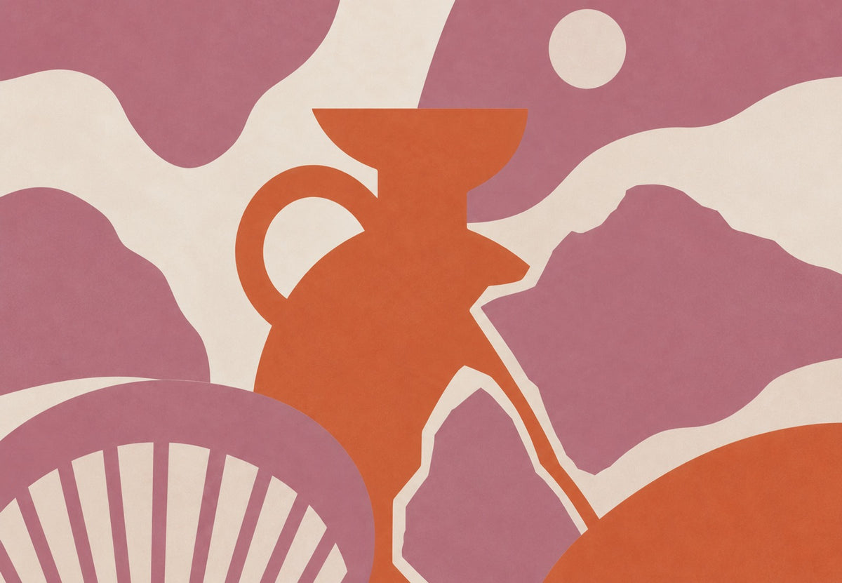 The amphora before the hills (Landscape)