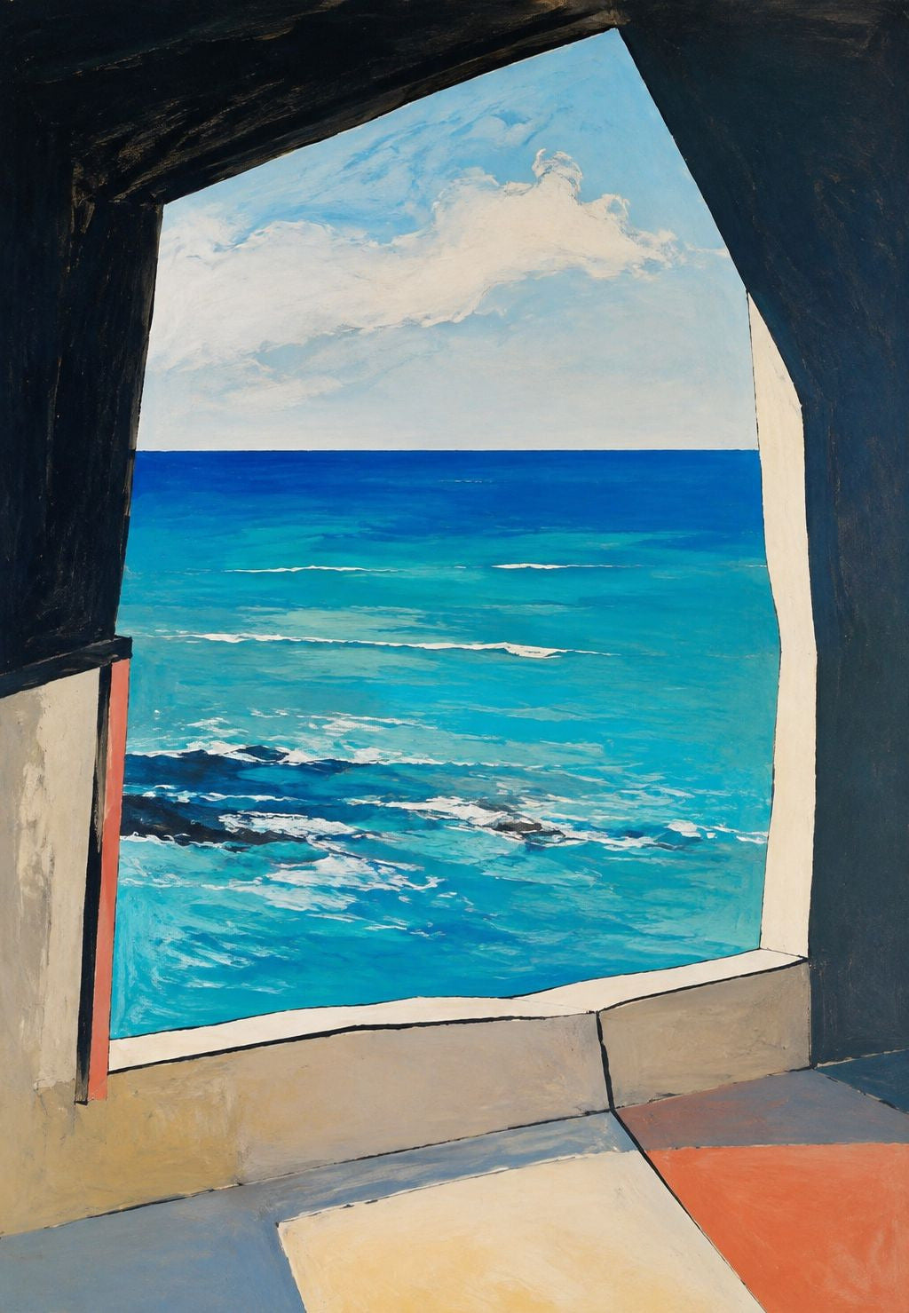 Arche de pierre sur l'océan turquoise