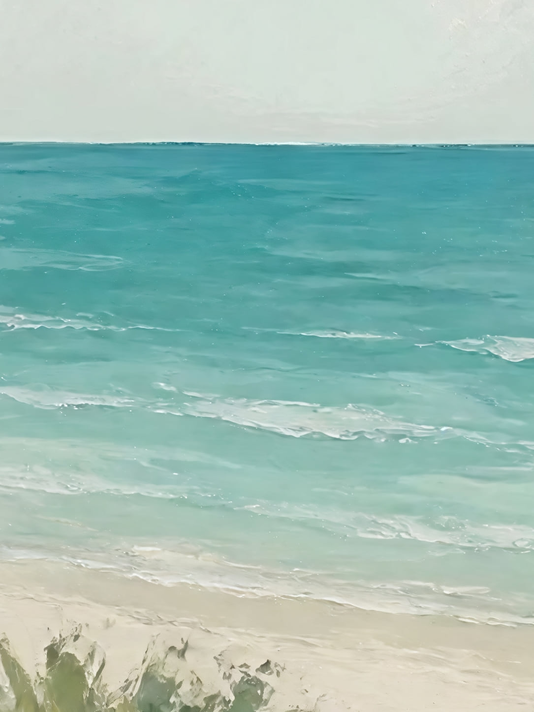 Detail a taille reelle du tirage, affiche mer arche vers la mer
