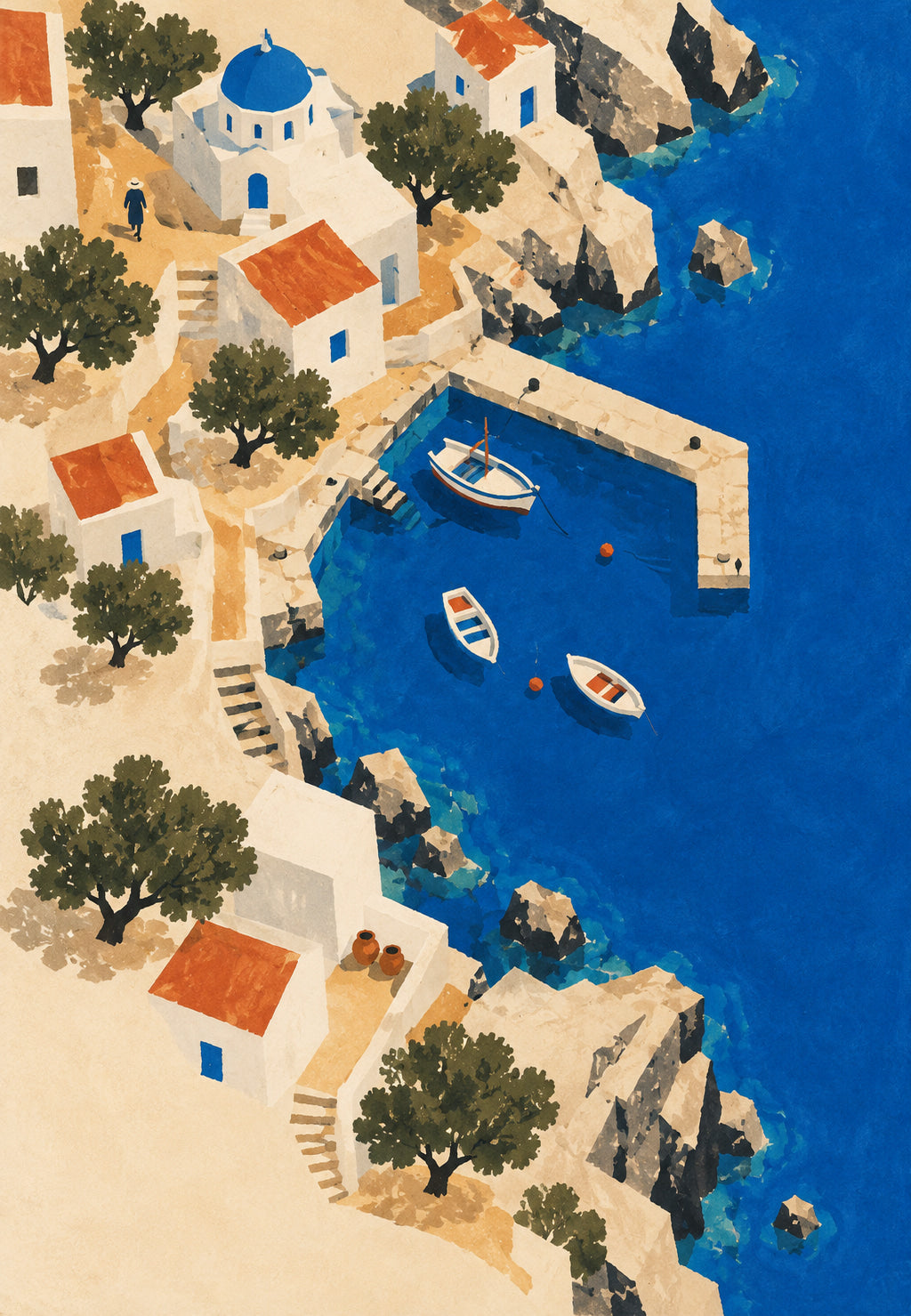 Blue Cove and White Village