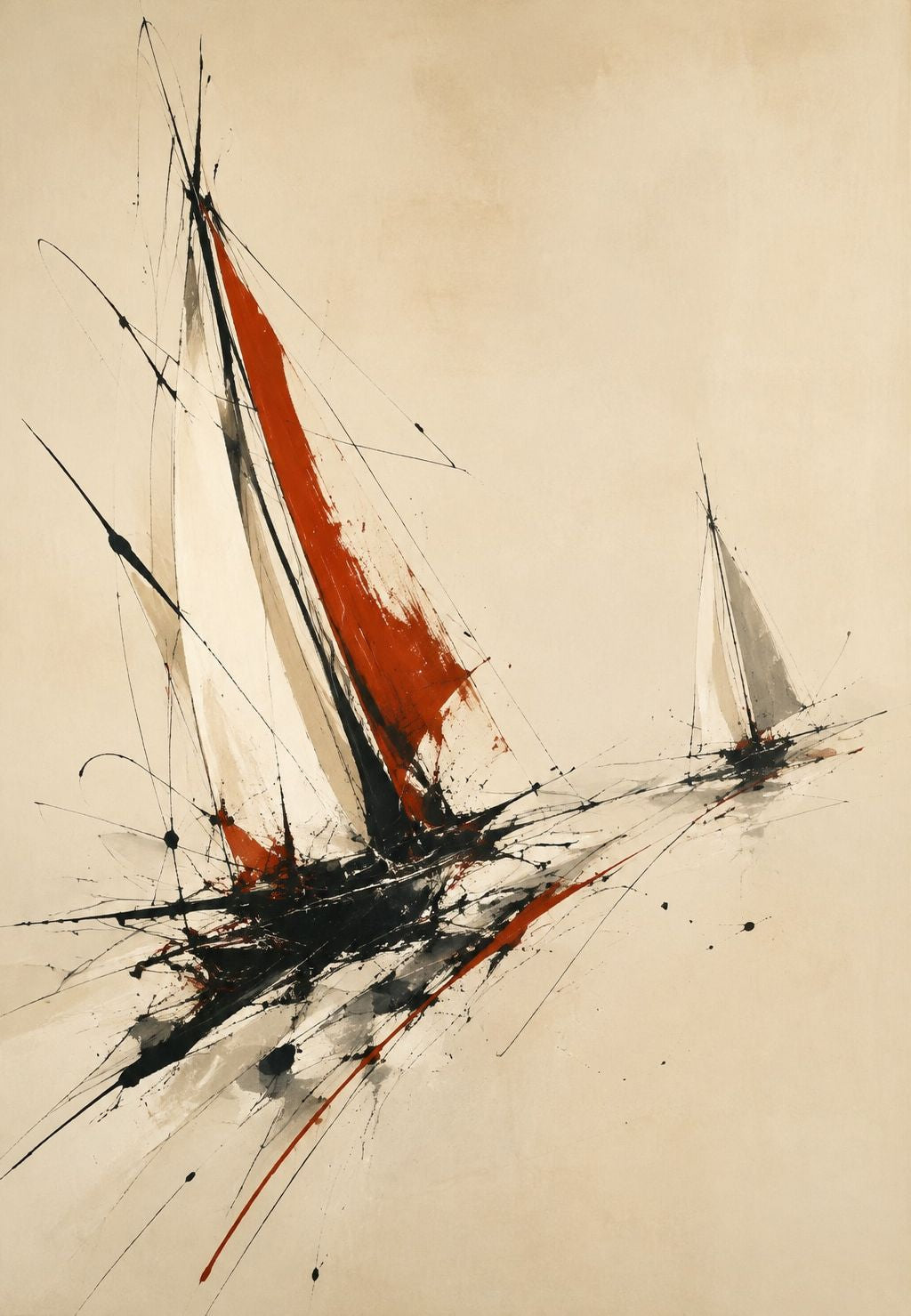 Two Sailboats Heading to the Open Sea
