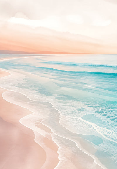 Die Gischt auf dem Sand