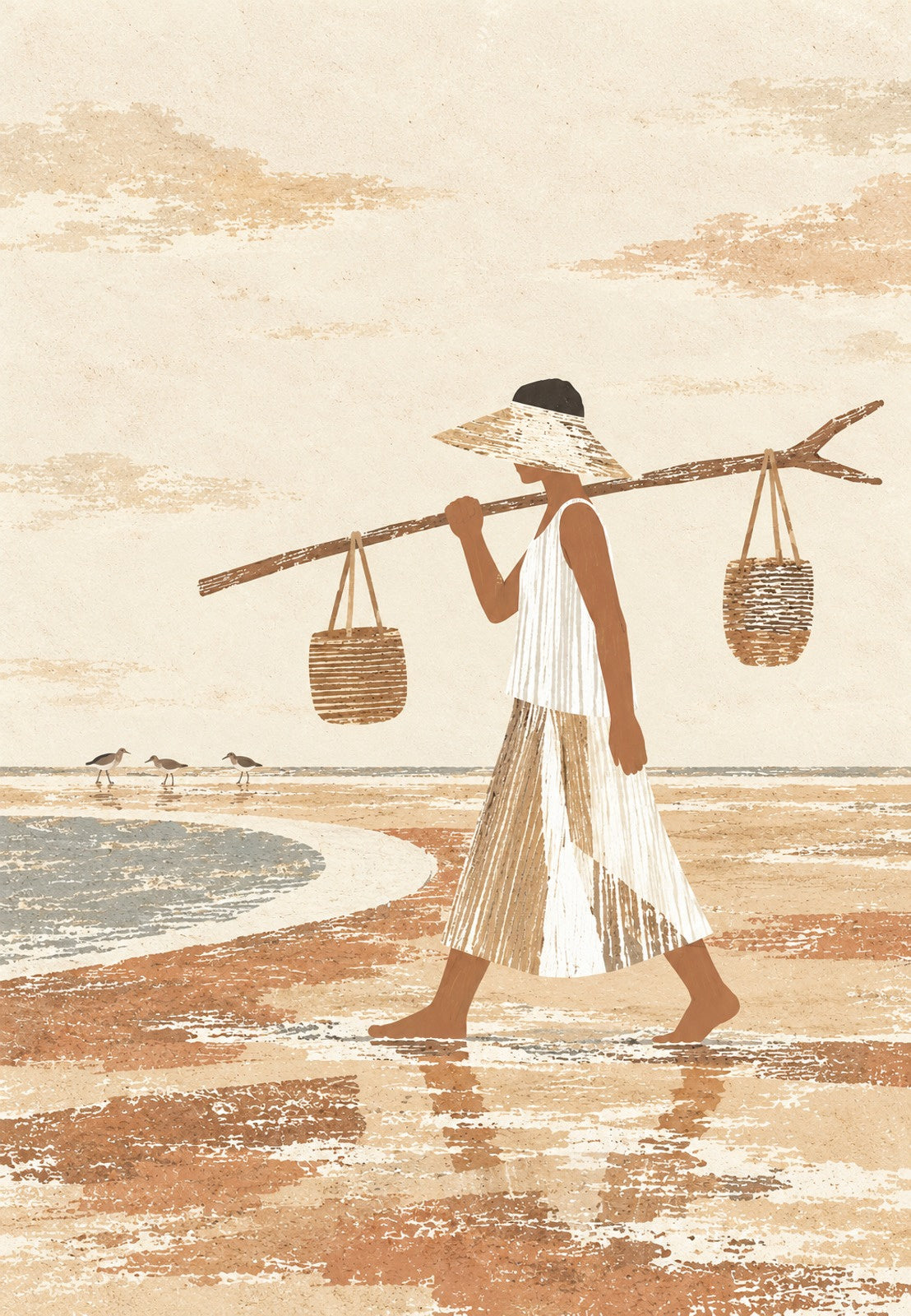 Die Sammlerin am Strand