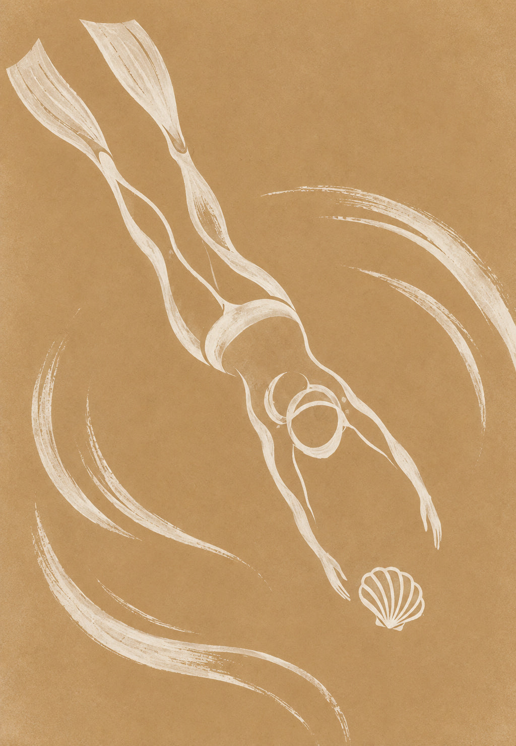 The Swimmer Among the Waves