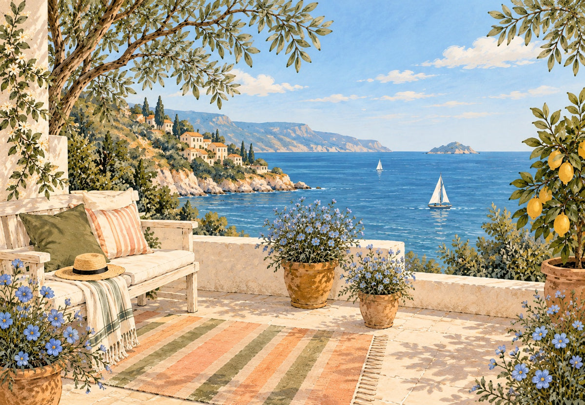 La terrazza dei fiori di lino (Orizzontale)
