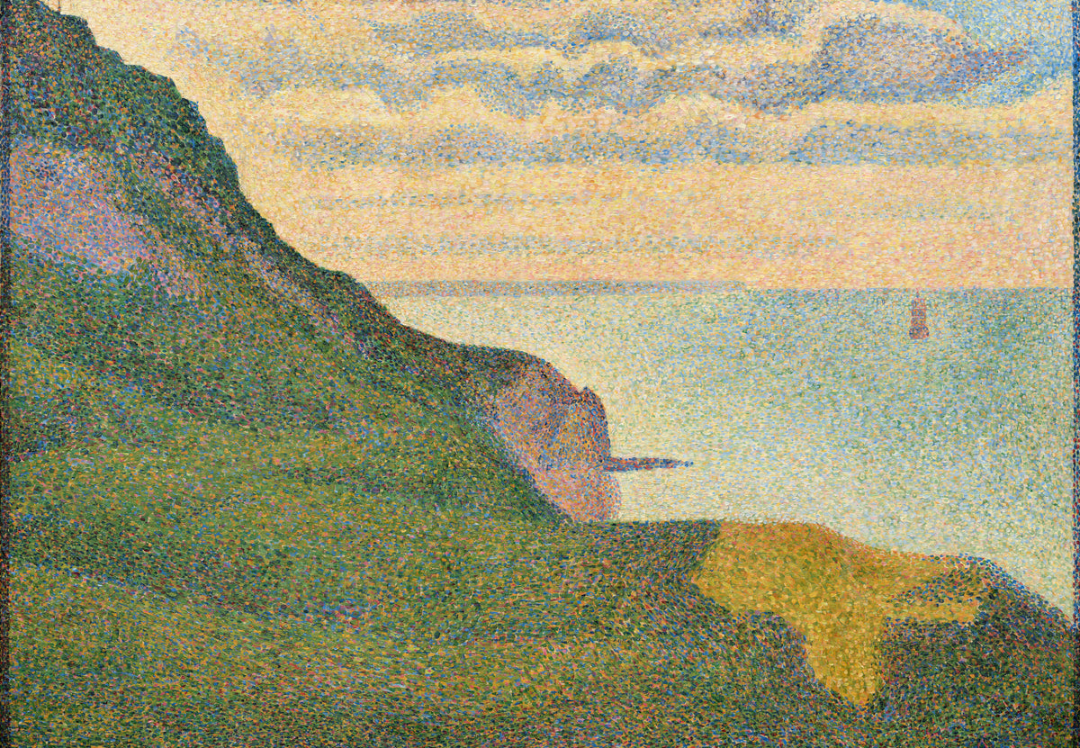 A Port-en-Bessin-i hegyfok a tenger felett