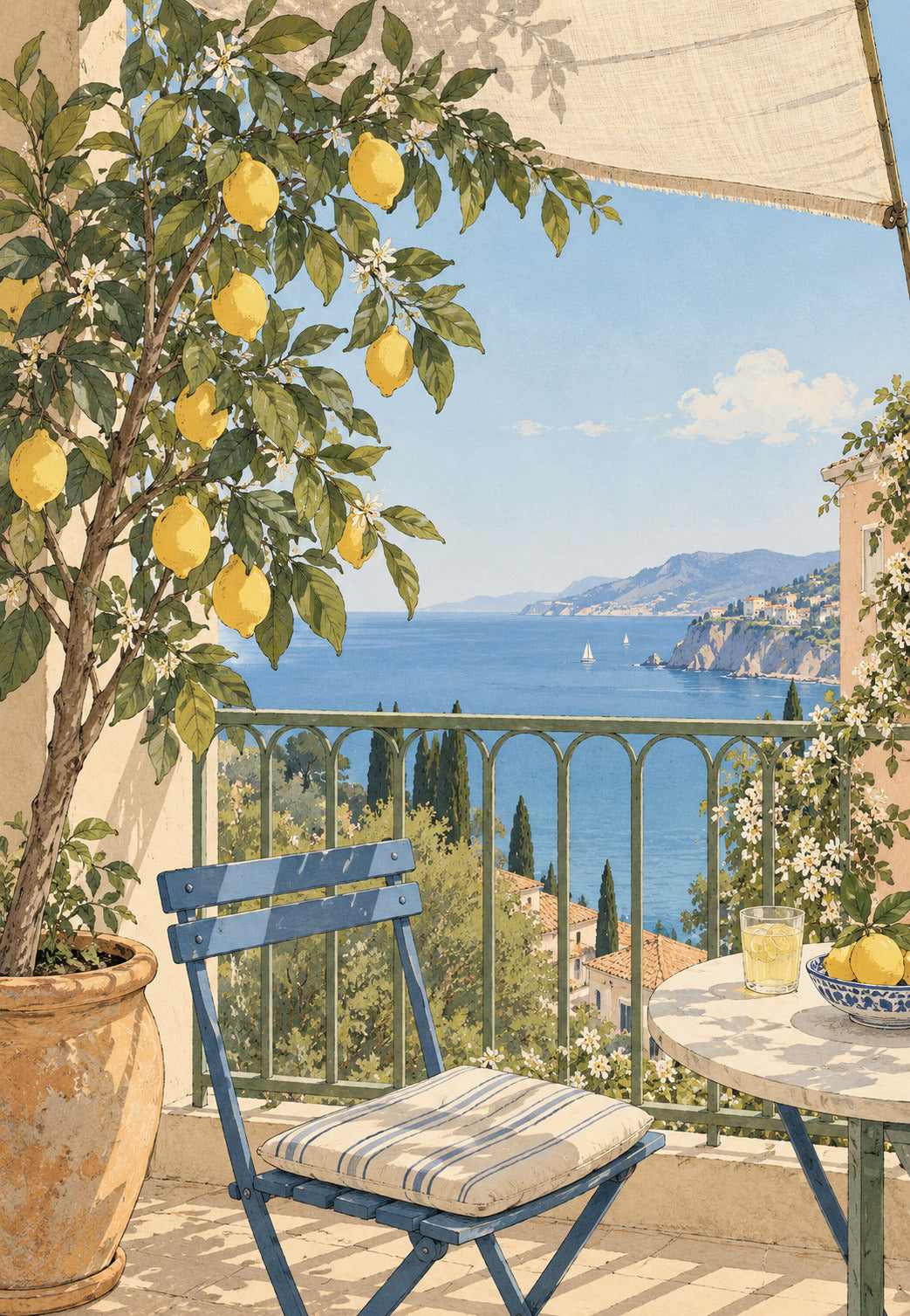Le citronnier au balcon vert