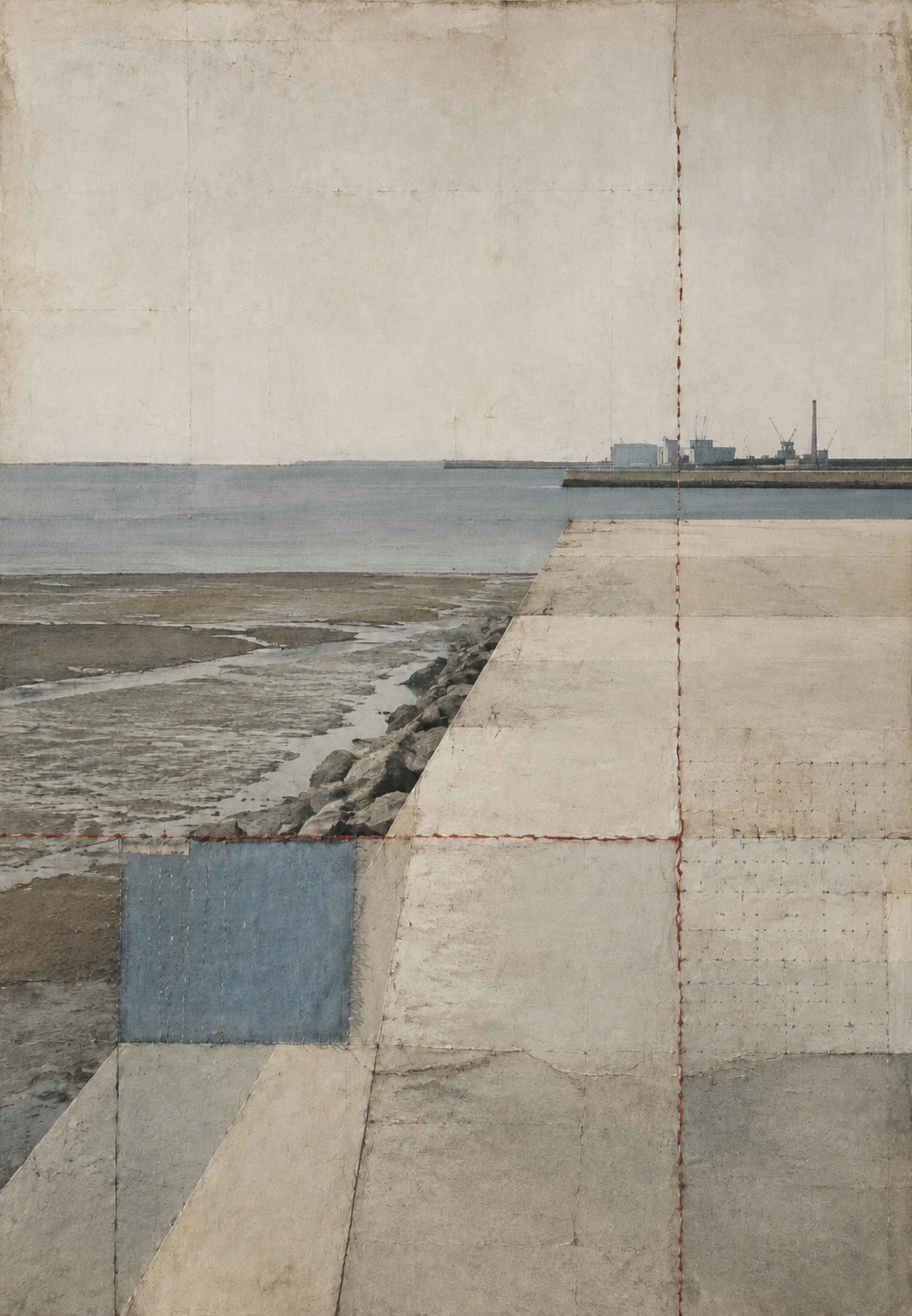 Le Havre, il molo a bassa marea