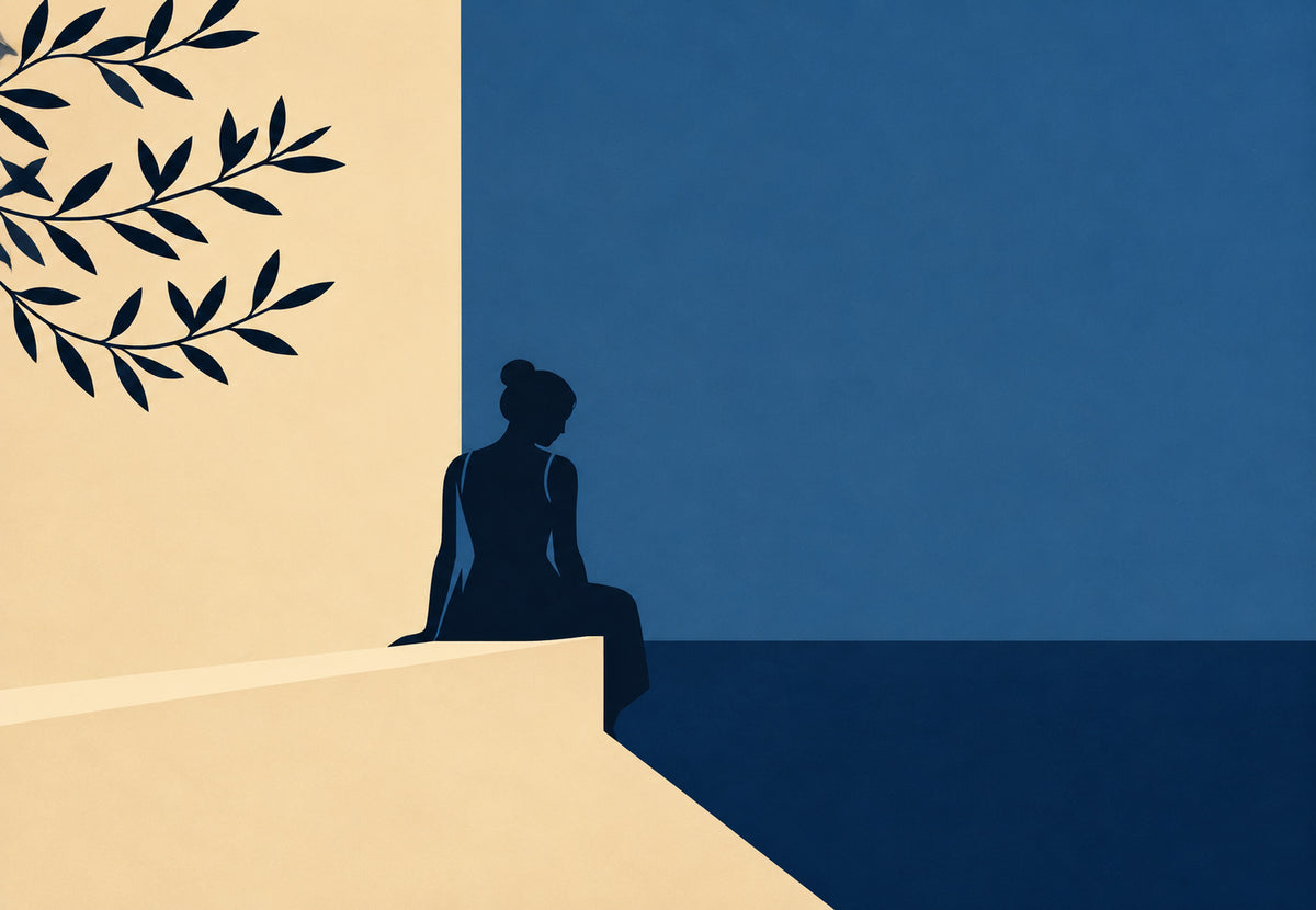 Silhouette am Meer (Querformat)