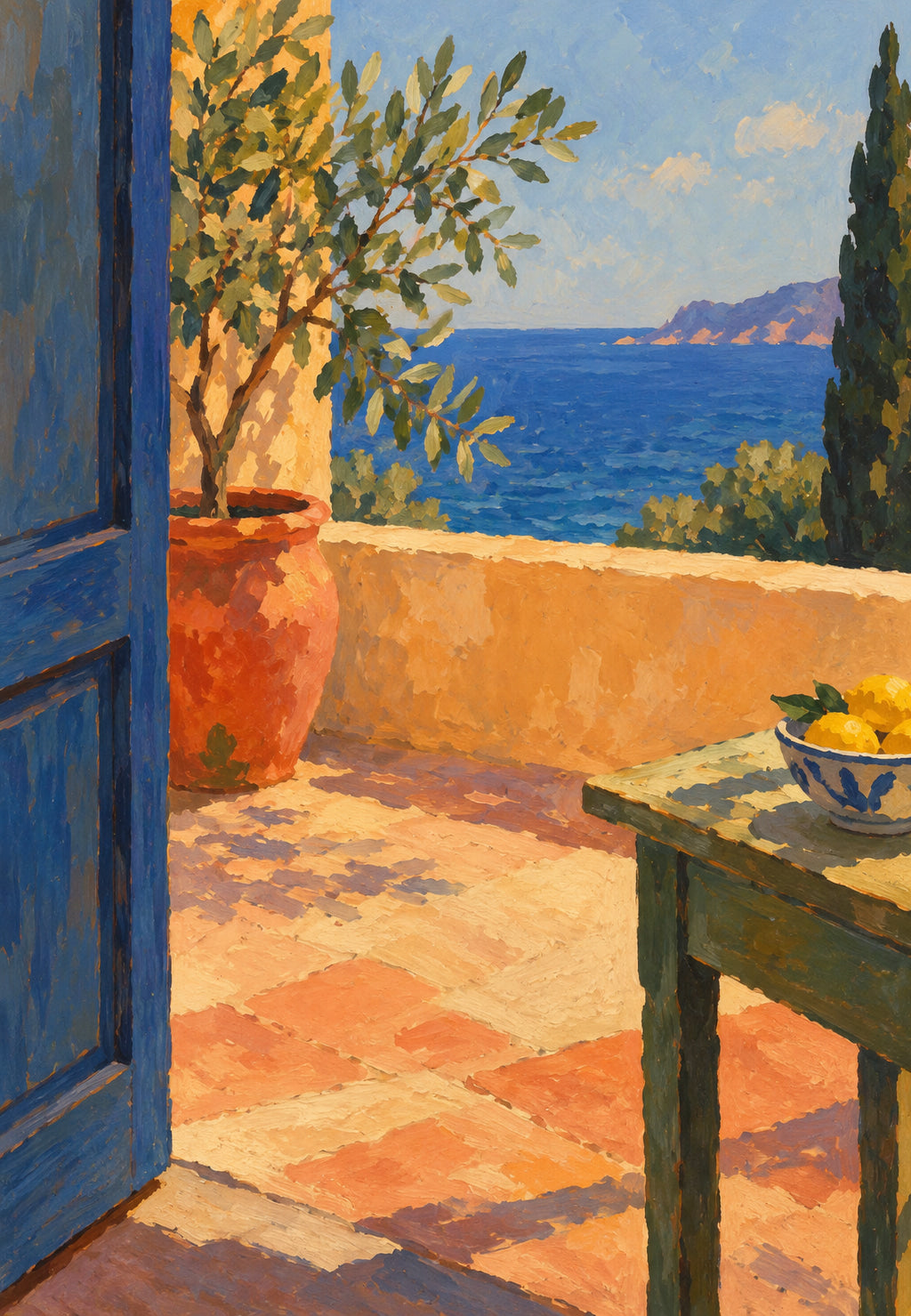 Terrace Overlooking the Mediterranean